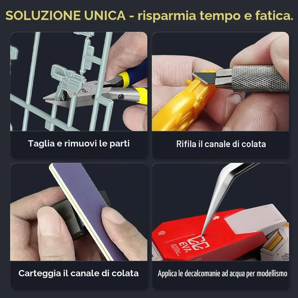 Stedi Kit di Attrezzi per Modellisti Professionali Principianti, 14 Pezzi - immagine 3