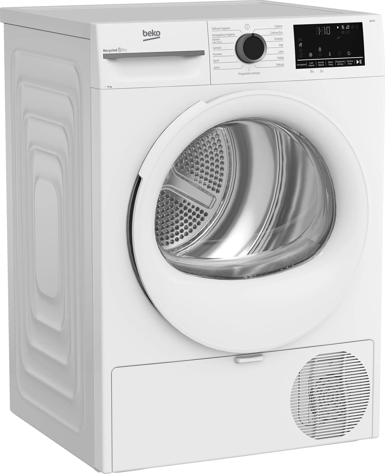 Beko BMT104EW – Asciugatrice a Libera Installazione 10 Kg, Motore Inverter, Classe C, SteamCure, 15 Programmi, Display XL, Bianco – 84,6 x 59,8 x 67,2 cm (AxLxP) - immagine 2