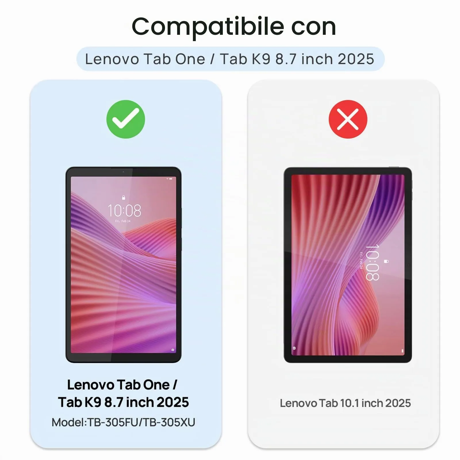 Gerutek 2 Pezzi Pellicola Protettiva per Lenovo Tab One/Tab K9 8.7'' 2025 - immagine 2