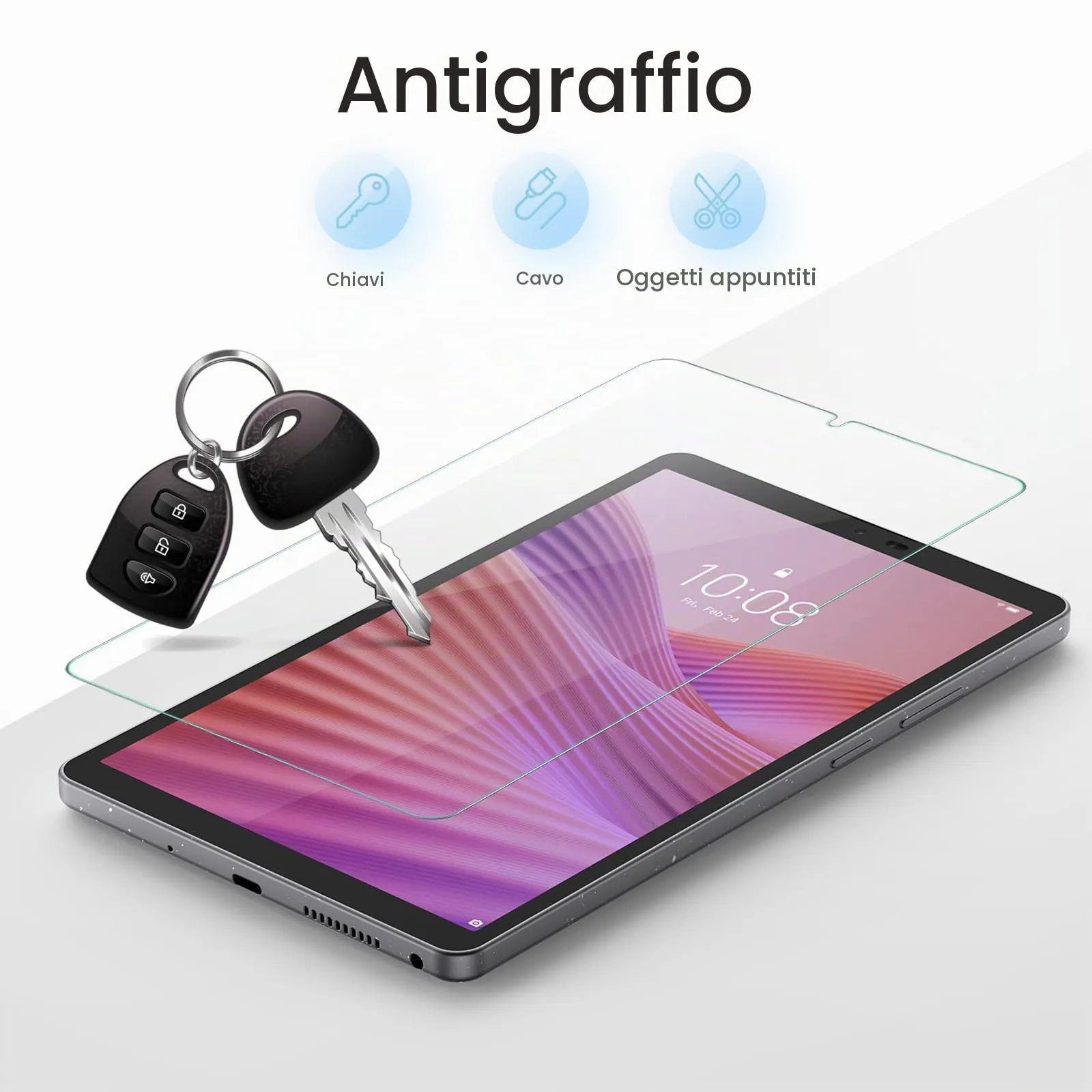 Gerutek 2 Pezzi Pellicola Protettiva per Lenovo Tab One/Tab K9 8.7'' 2025 - immagine 4