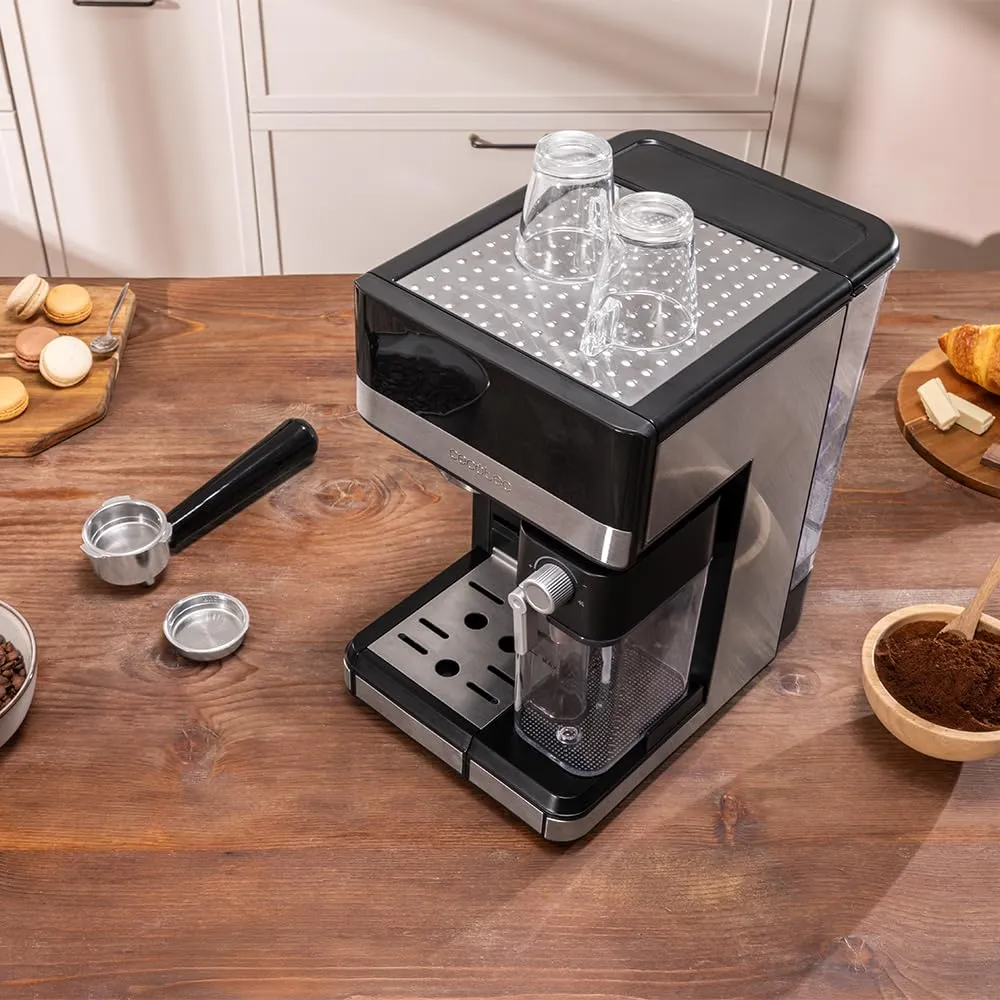 Cecotec Macchina Espresso Power Espresso 20 Touch & Cream Pastiglie Decalcificanti. 1350W, 20Bar, Display Touch Ricettario, Schiumatore, Thermoblock, Serbatoio Latte 500ml, Acqua 1.8L, Autopulizia - immagine 7