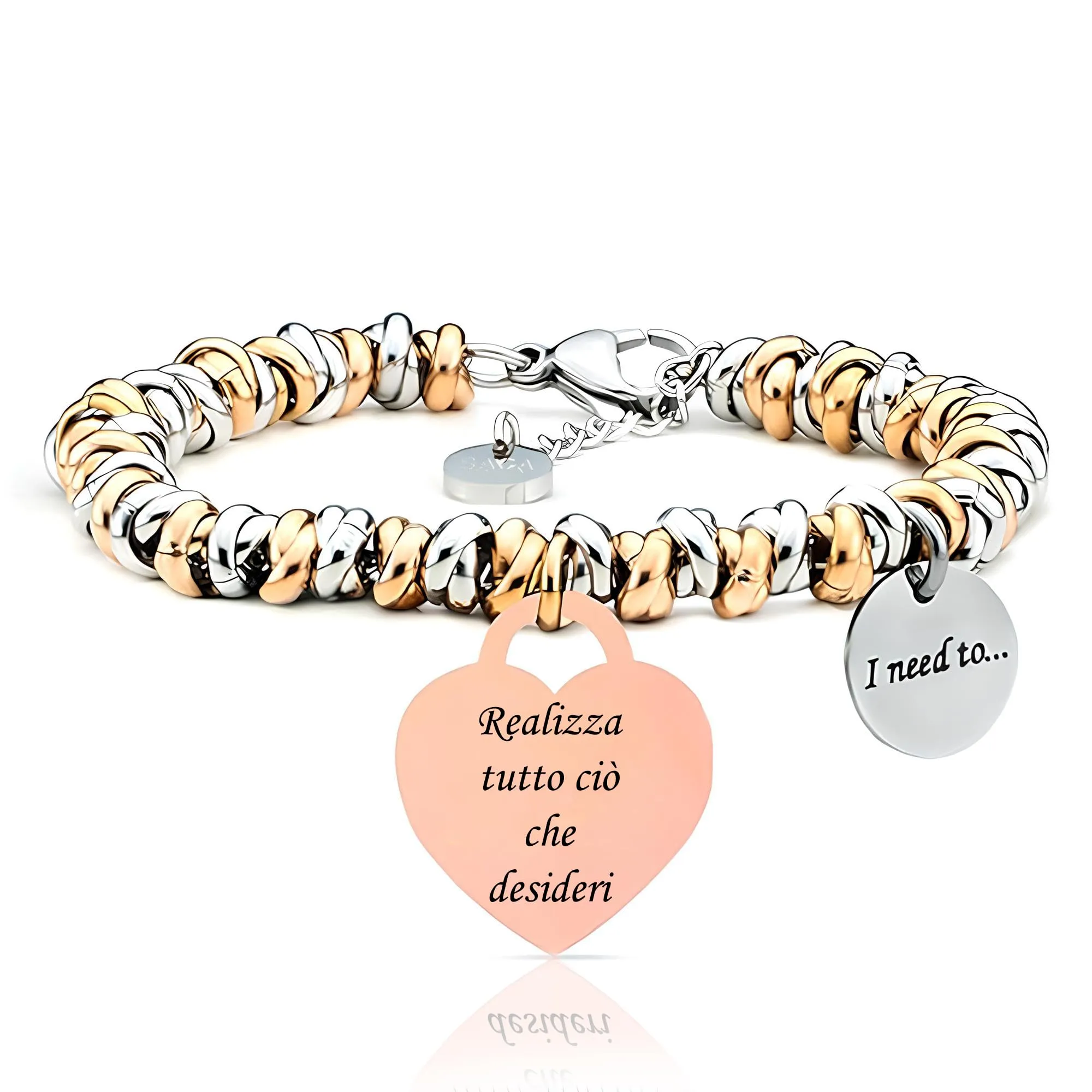 SAGA GIOIELLI® Bracciale donna I need to...Collections Protezione, Fortuna, Buoni Auspici, Amore (REALIZZA TUTTO CIO' CHE DESIDERI) - immagine 1