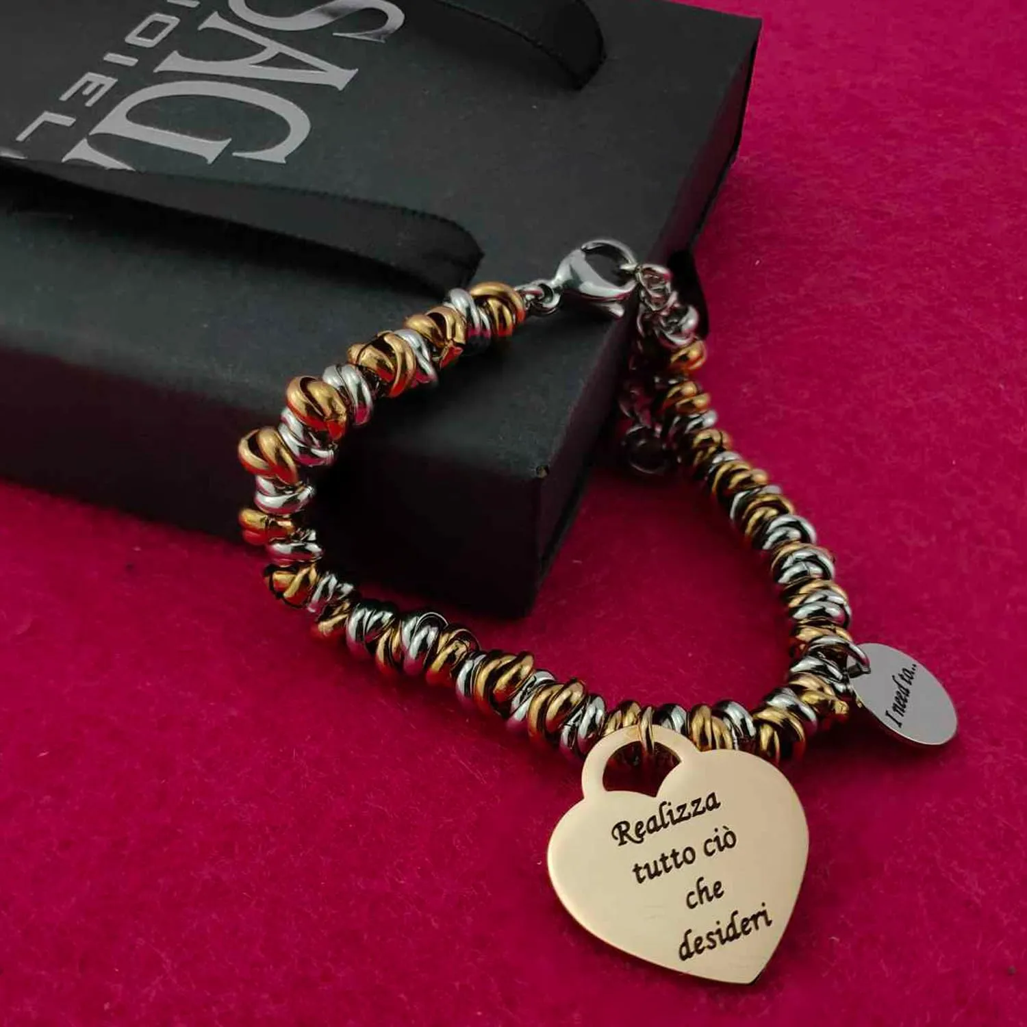 SAGA GIOIELLI® Bracciale donna I need to...Collections Protezione, Fortuna, Buoni Auspici, Amore (REALIZZA TUTTO CIO' CHE DESIDERI) - immagine 5