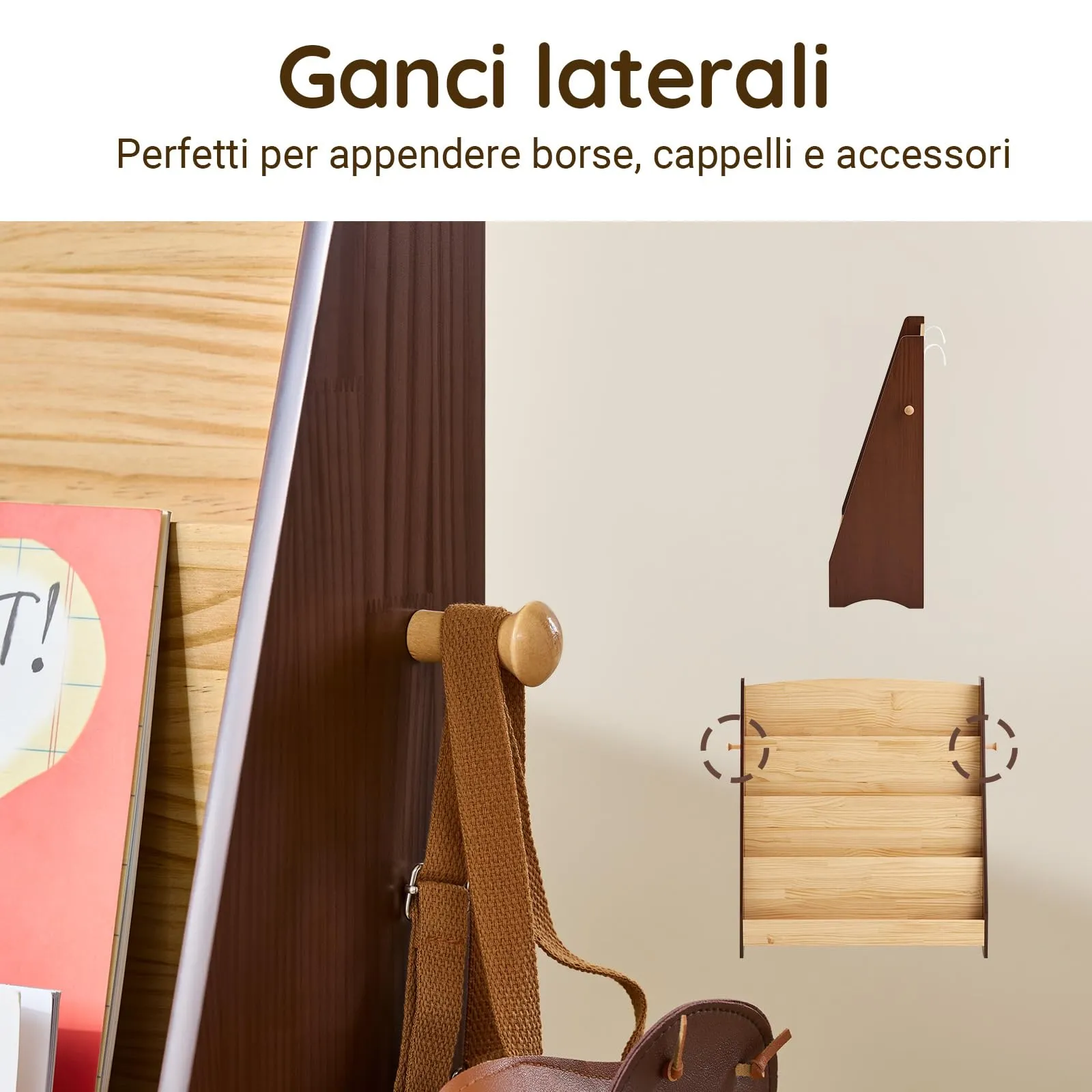 SoBuy Libreria Montessoriana per Bambini a 4 Ripiani 91x30x89 cm Cameretta - immagine 6