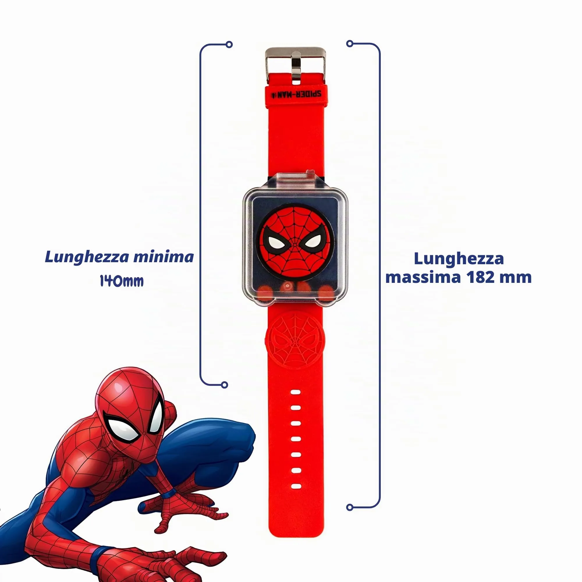 Spiderman SPD4753ARG - Orologio per l'apprendimento con cinturino rosso - immagine 3