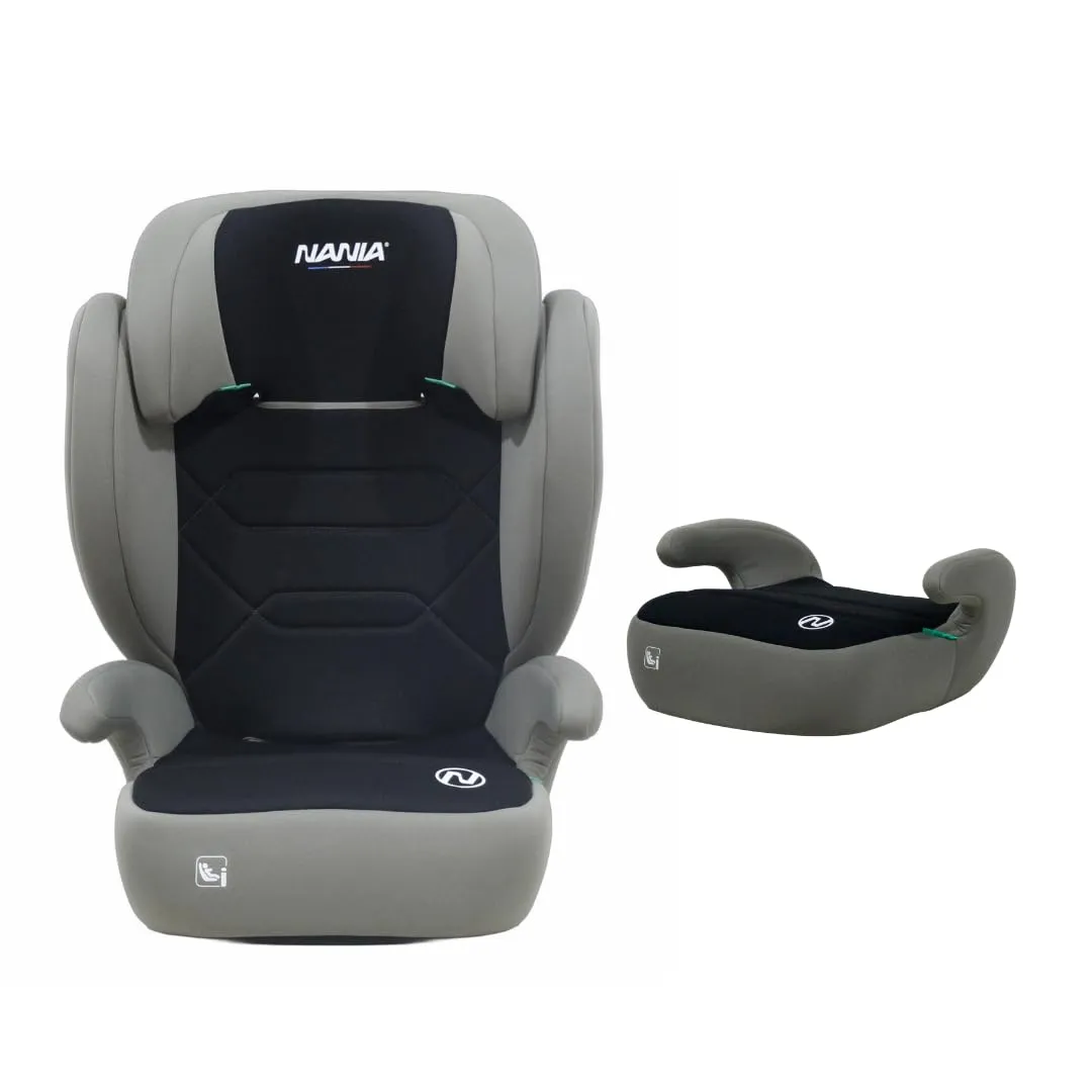 NANIA Belem, Seggiolino auto, 2 in 1, i-Size, 100-150 cm, da 3,5 a 12 anni, da 15 a 36 kg, cintura di sicurezza a 3 punti, Protezioni laterali, Poggiatesta Regolabile 9 Posizioni-non reclinabile - immagine 1