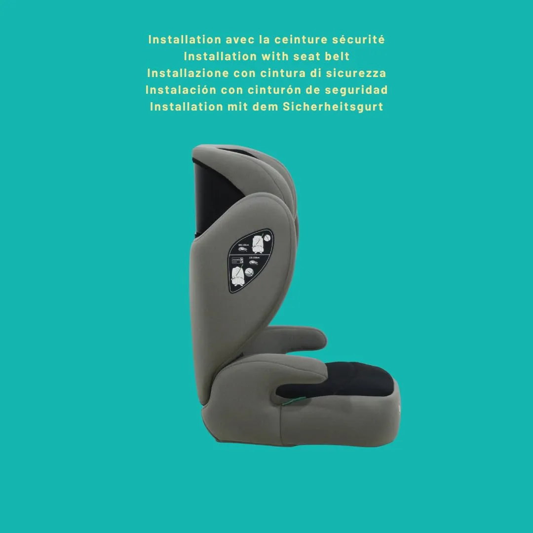 NANIA Belem, Seggiolino auto, 2 in 1, i-Size, 100-150 cm, da 3,5 a 12 anni, da 15 a 36 kg, cintura di sicurezza a 3 punti, Protezioni laterali, Poggiatesta Regolabile 9 Posizioni-non reclinabile - immagine 6