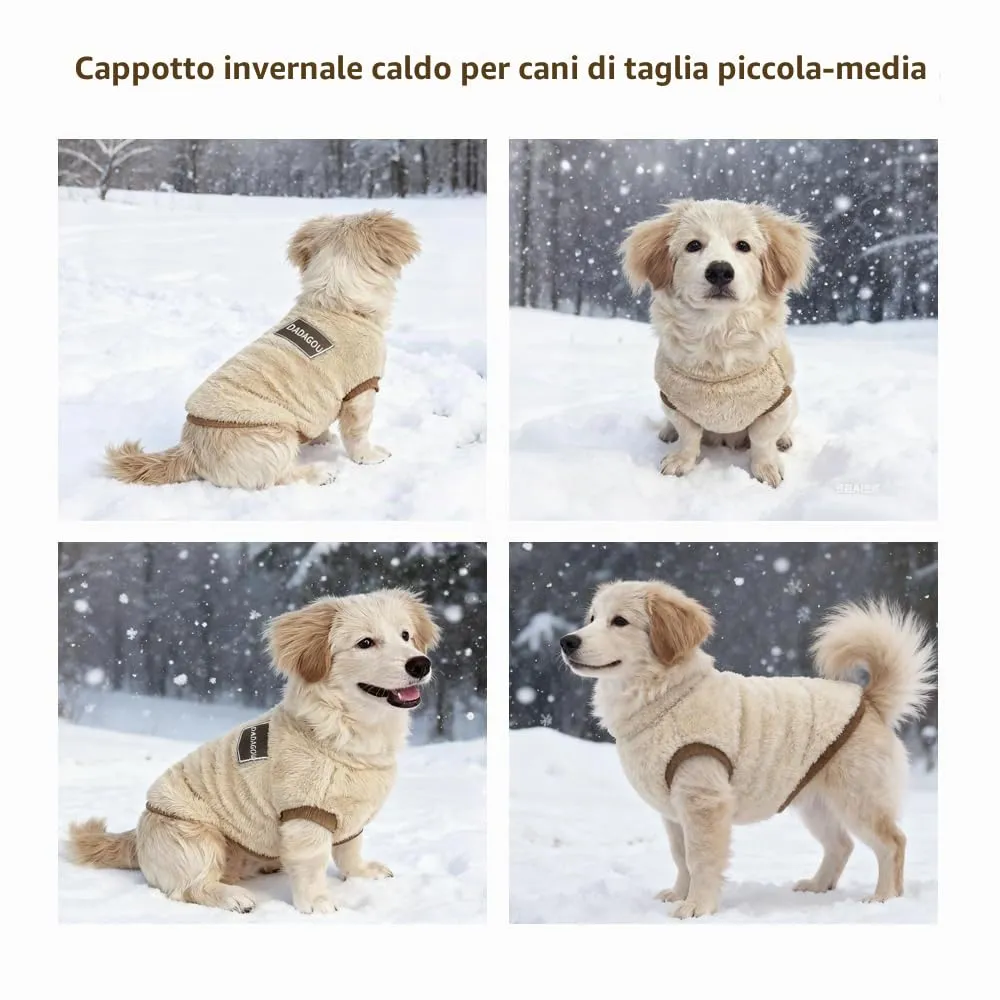 Maglione Cane Taglia Piccola, yisight Vestiti per Cani Piccoli con Anello a D, Vestiti in Pile Cane, Vestiti Caldi perr Animali Domestici, Antivento per Esterno, per Chihuahua Yorkie - immagine 7