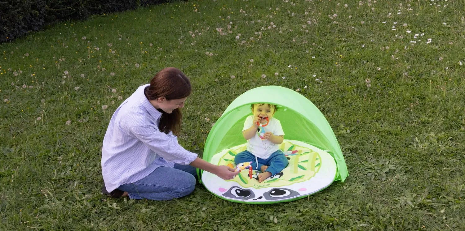 Chicco Palestrina Magic Forest, Palestrina Neonato con Morbido Tappeto a Tema Panda, Tettuccio Pieghevole e Rimovibile, con Rete Traspirante, per Uso Interno ed Esterno, Giochi Neonato 0+ Mesi - immagine 6