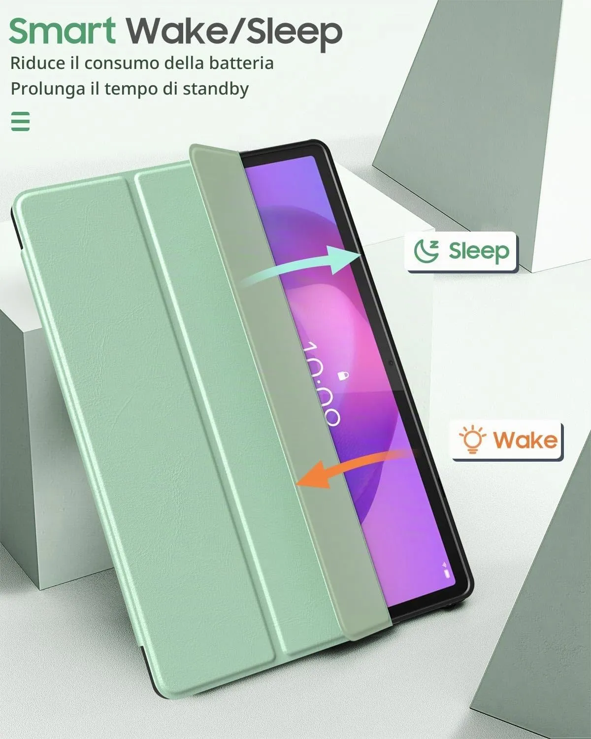 MoKo Cover per Lenovo Idea Tab Pro 12,7" 2025 con Porta Penna,Seafoam Green - immagine 8