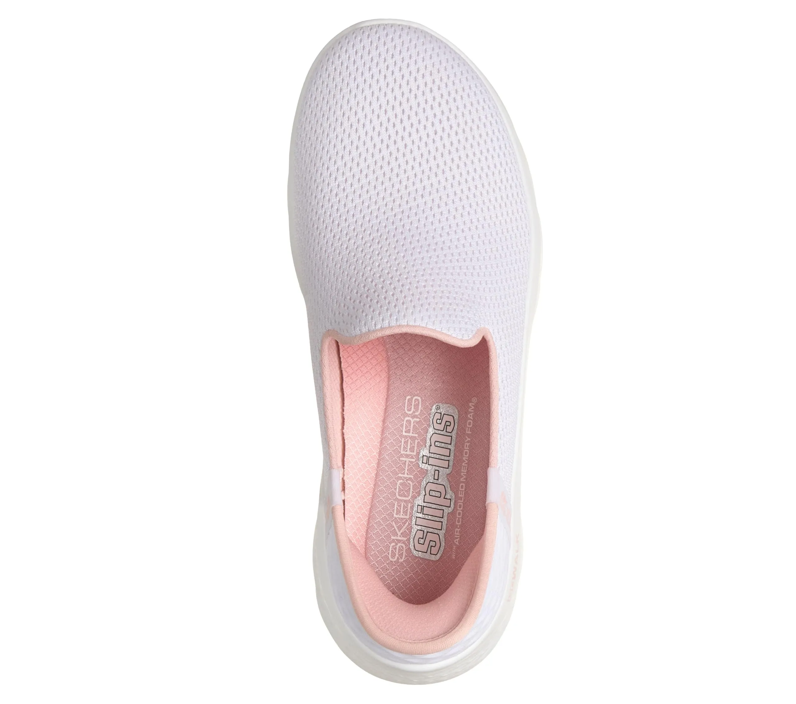 Skechers Scarpe da Ginnastica da Donna Senza Mani-Fi Go Walk Flex-Relish, Bianco/Rosa., 6 Wide - immagine 4