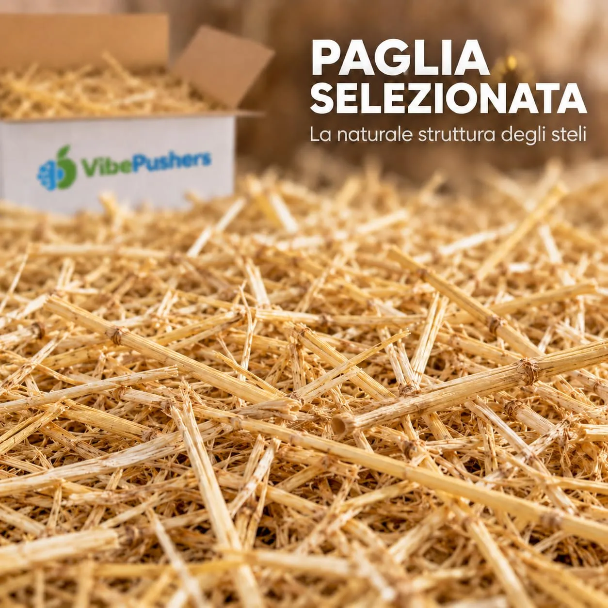 Paglia Naturale per Lettiera 950 gr | Balla di Paglia di Grano Pressata | Lettiera Assorbente, Termoisolante, Ideale per Conigli, Roditori, Cavalli, Polli e Piccoli Animali - immagine 5