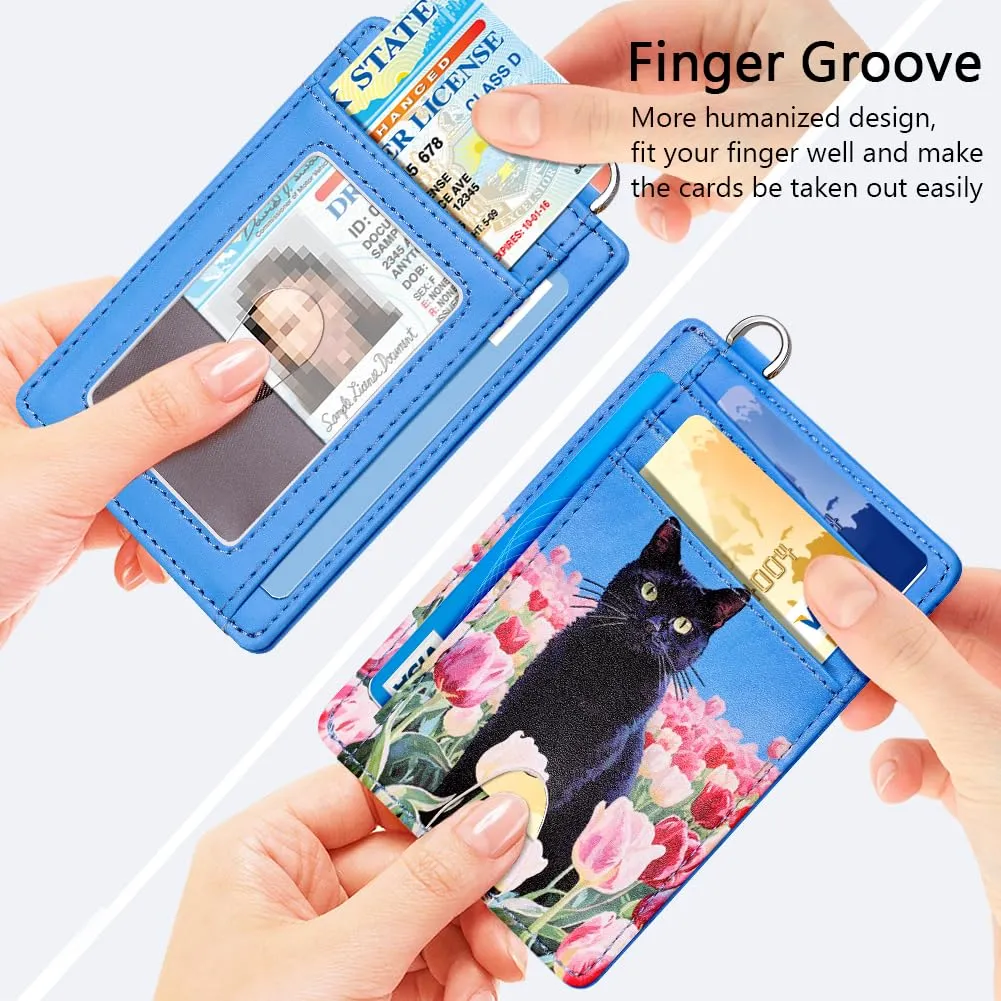 FurArt Portafoglio per carte di credito, portafoglio sottile e minimalista con blocco RFID per donna, Small, Classico - immagine 3