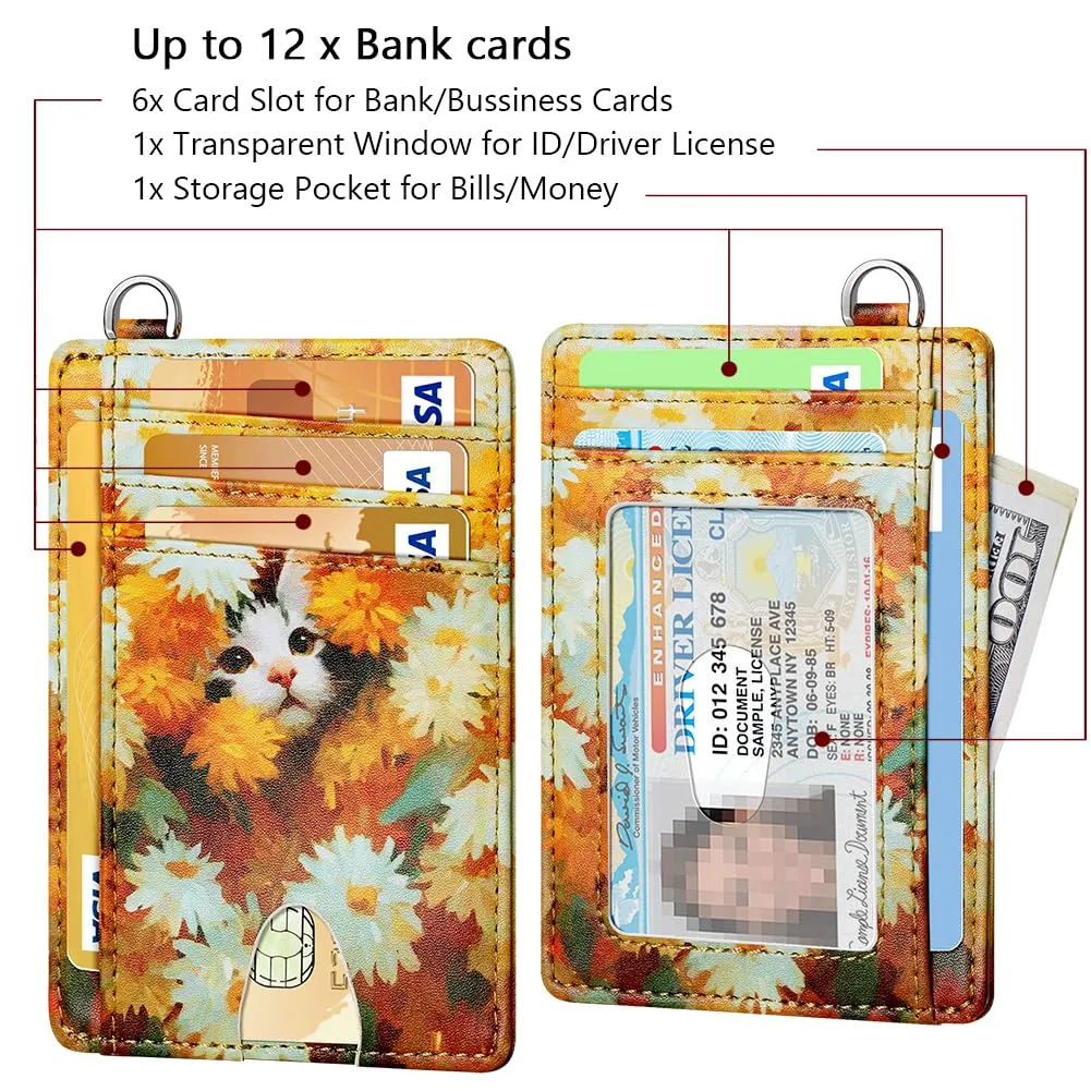 FurArt Portafoglio per carte di credito, portafoglio sottile e minimalista con blocco RFID per donna, Small, Classico - immagine 6
