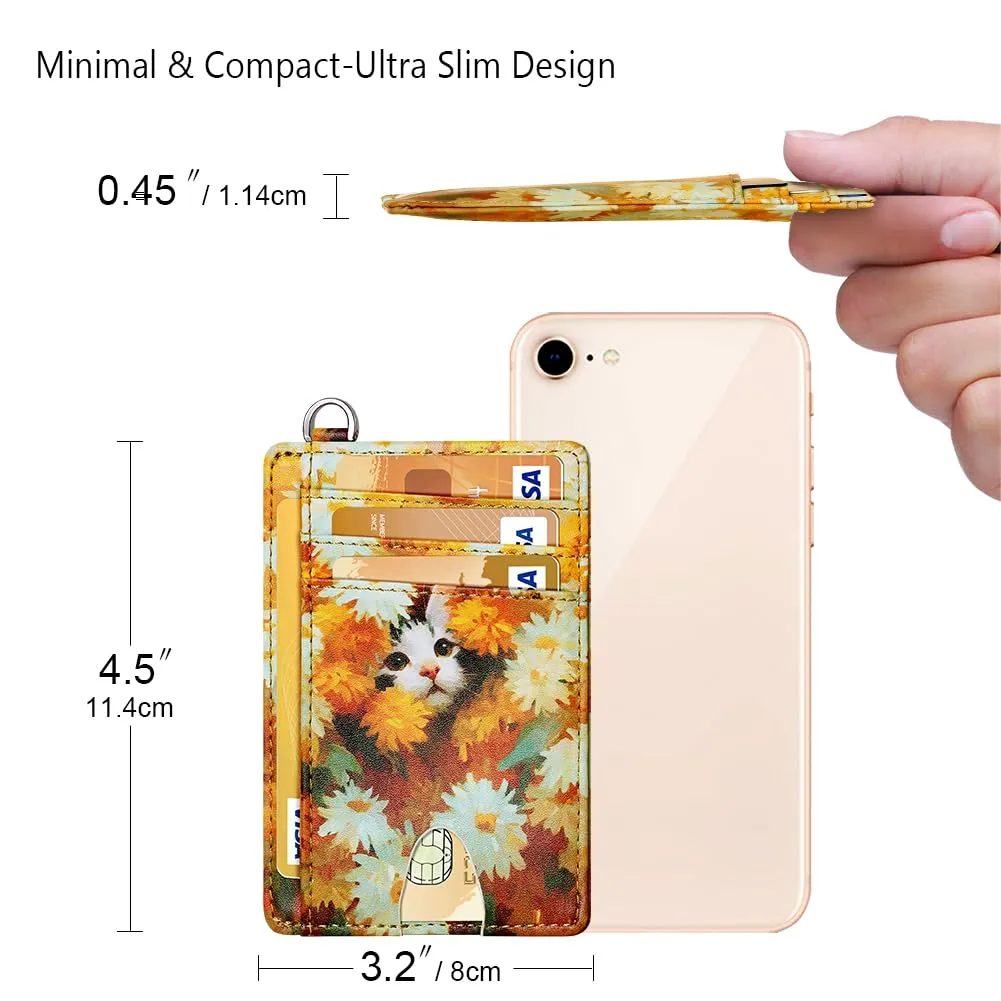 FurArt Portafoglio per carte di credito, portafoglio sottile e minimalista con blocco RFID per donna, Small, Classico - immagine 7