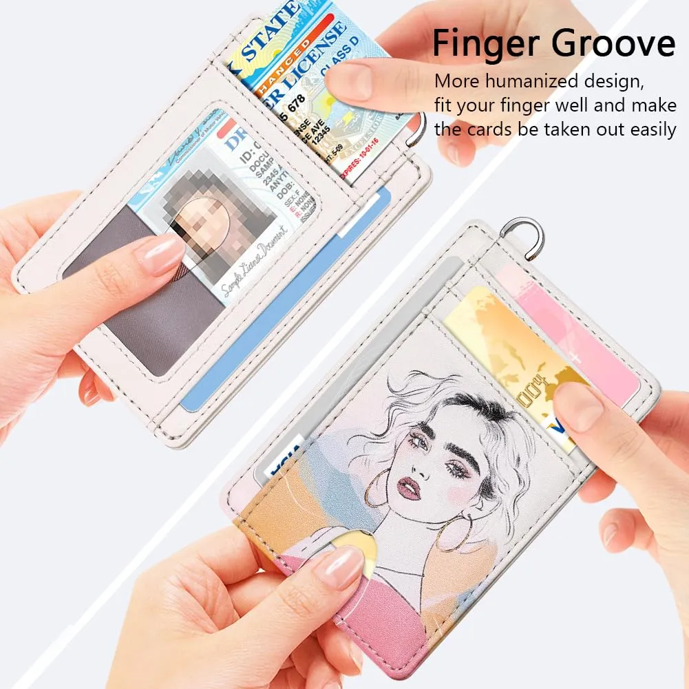 FurArt Portafoglio per carte di credito, portafoglio sottile e minimalista con blocco RFID per donna, Small, Classico - immagine 3