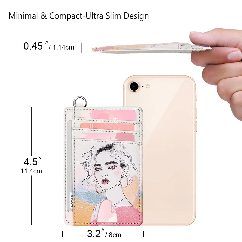 FurArt Portafoglio per carte di credito, portafoglio sottile e minimalista con blocco RFID per donna, Small, Classico - immagine 7