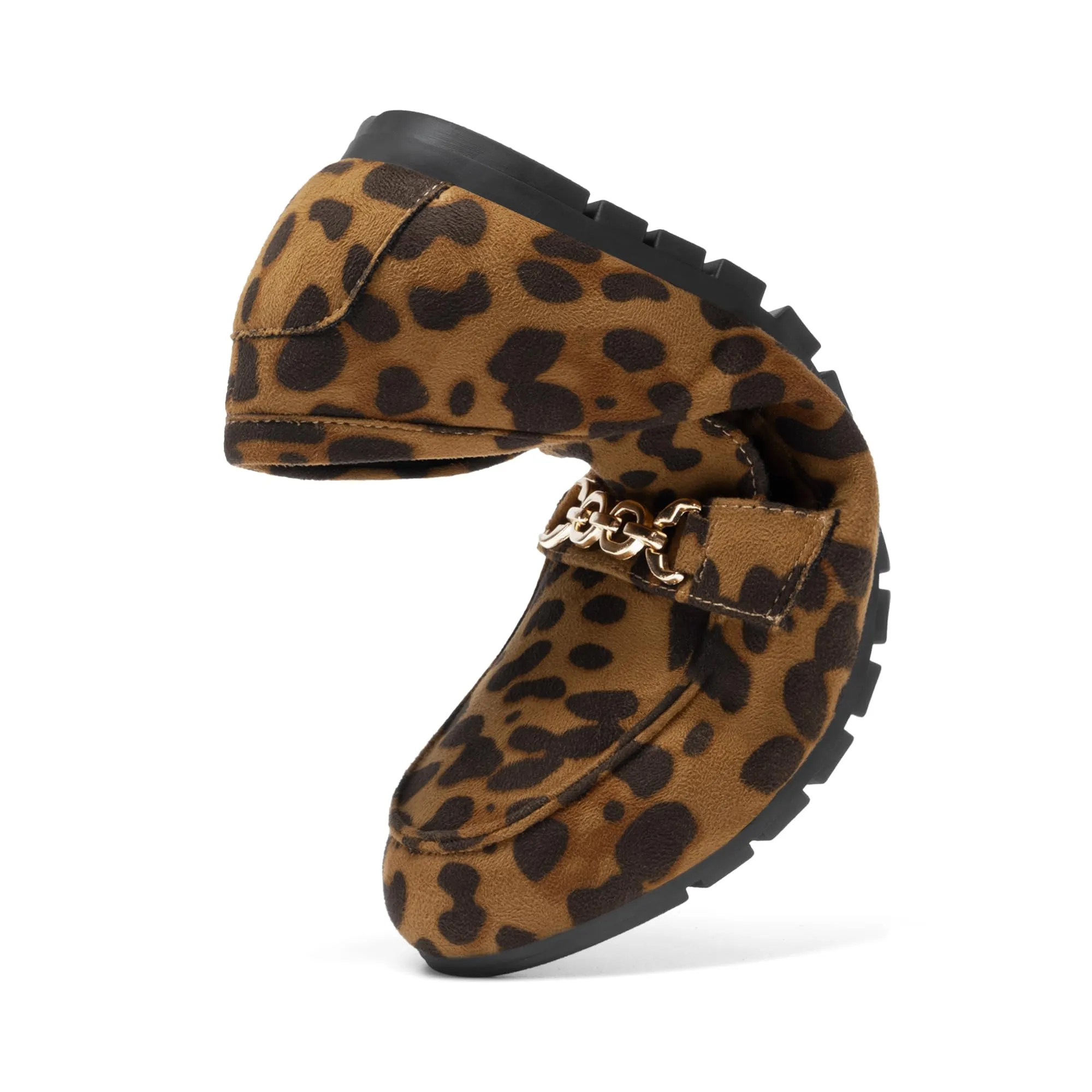 DREAM PAIRS Penny mocassini da donna, scarpe basse, Leopardo, 6.5 - immagine 4