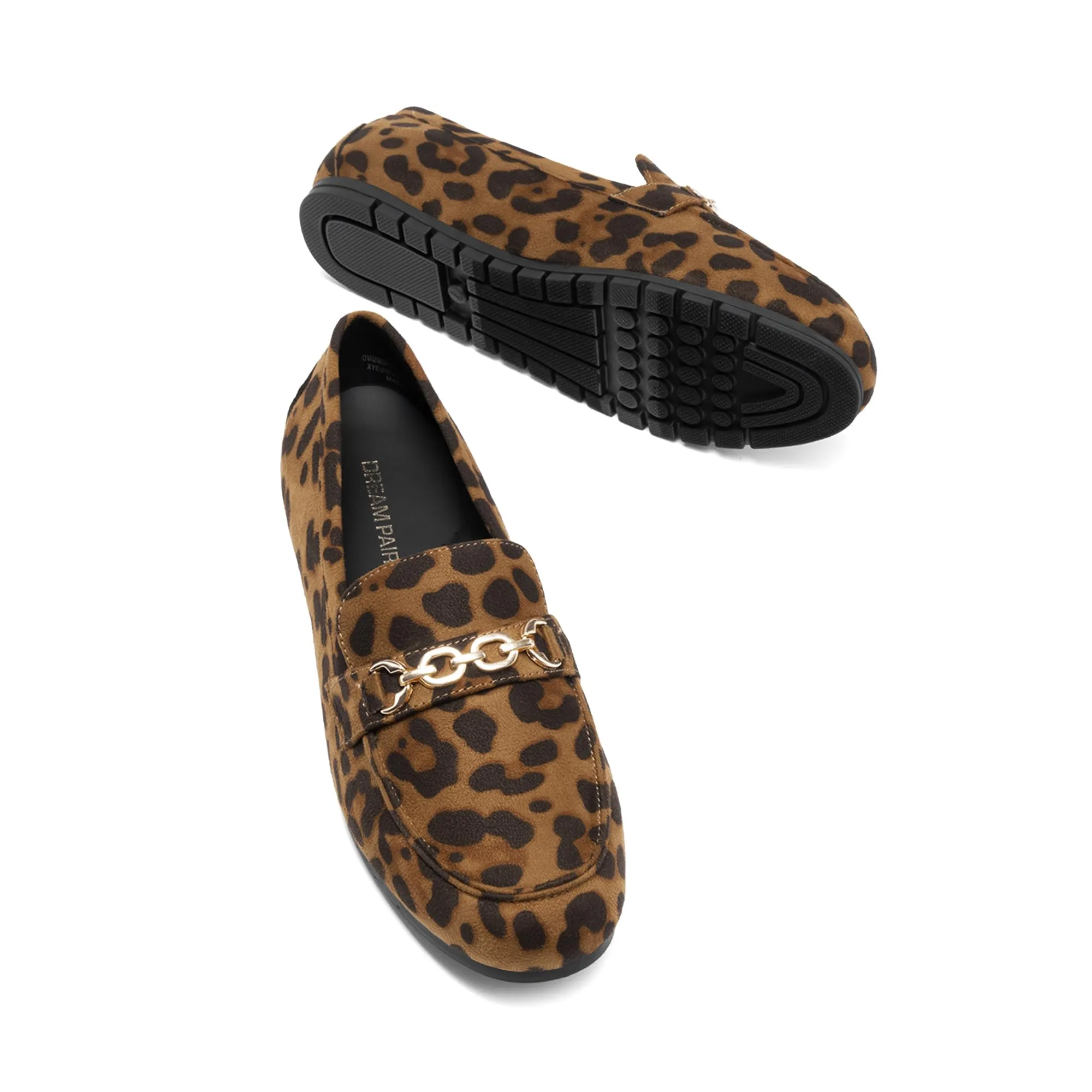 DREAM PAIRS Mocassini da donna casual comodi slip on, Leopard, 36 EU - immagine 6
