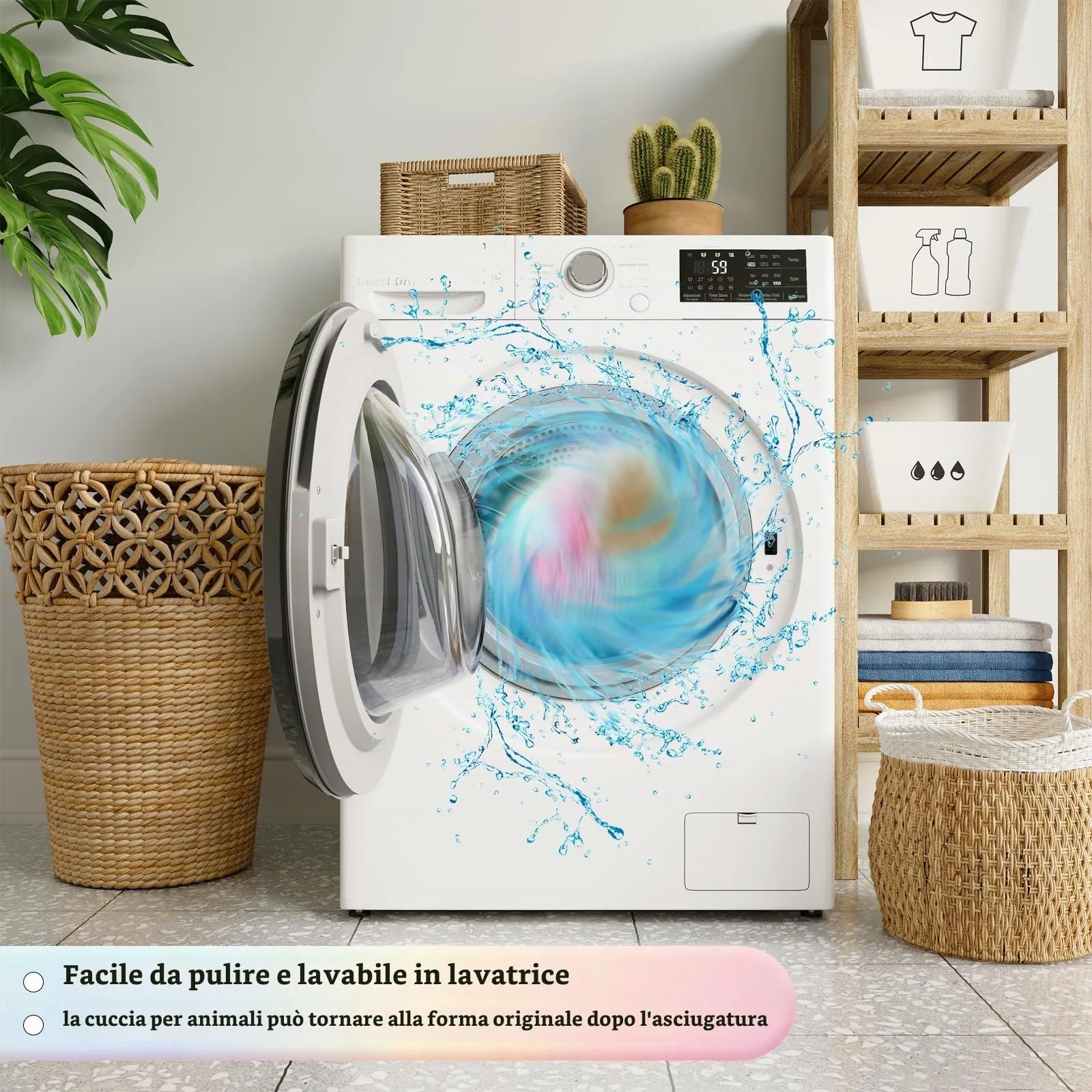 SUOXU Cuccia calmante per cani di piccola taglia, grande cuccia per gatti, calda, accogliente e in peluche per l'inverno per cani, fondo antiscivolo, lavabile in lavatrice, divano anti-ansia per - immagine 7