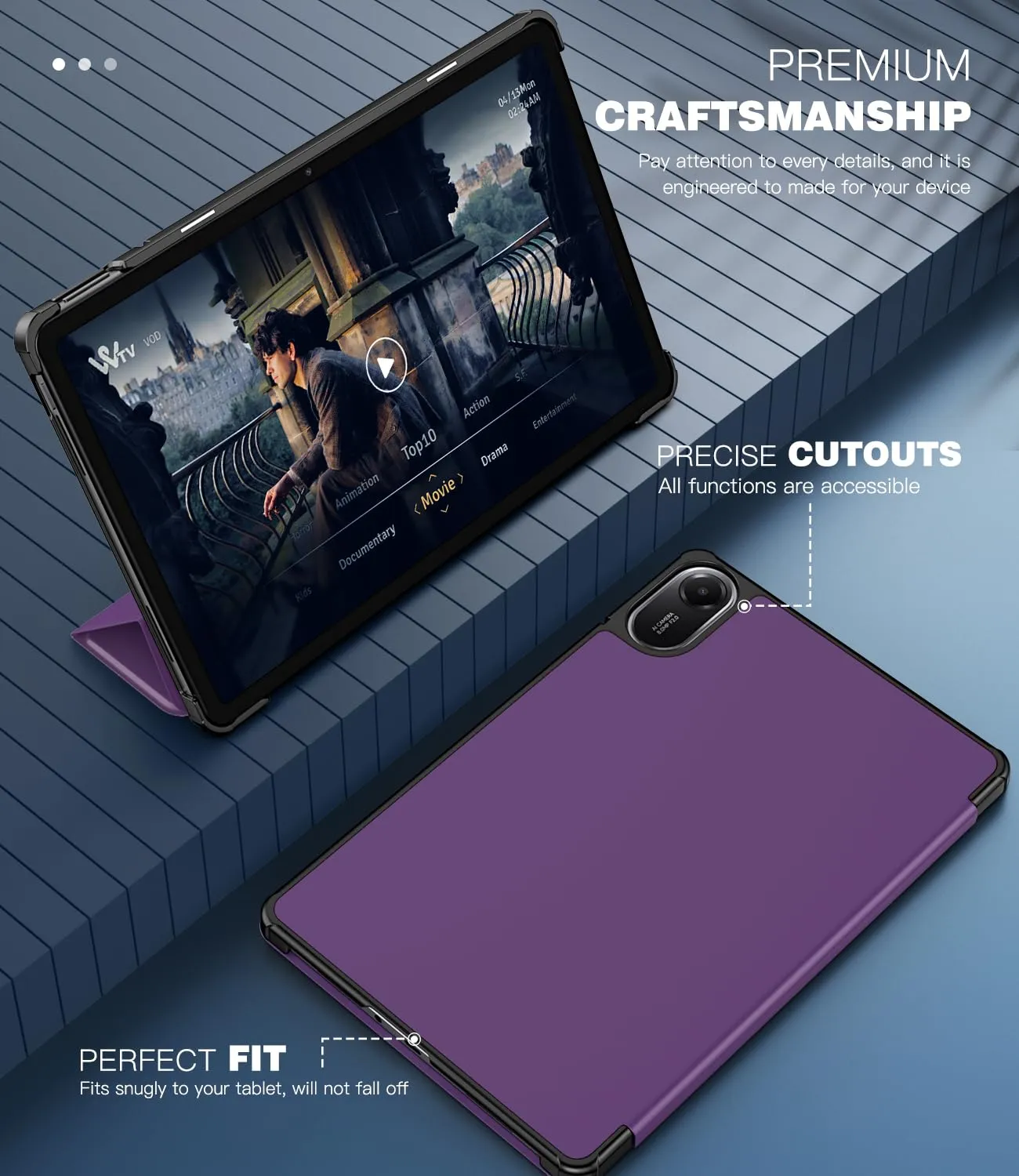 TiMOVO Cover per Xiaomi Redmi Pad 2 11 Pollici 2025,Viola Profondo - immagine 3