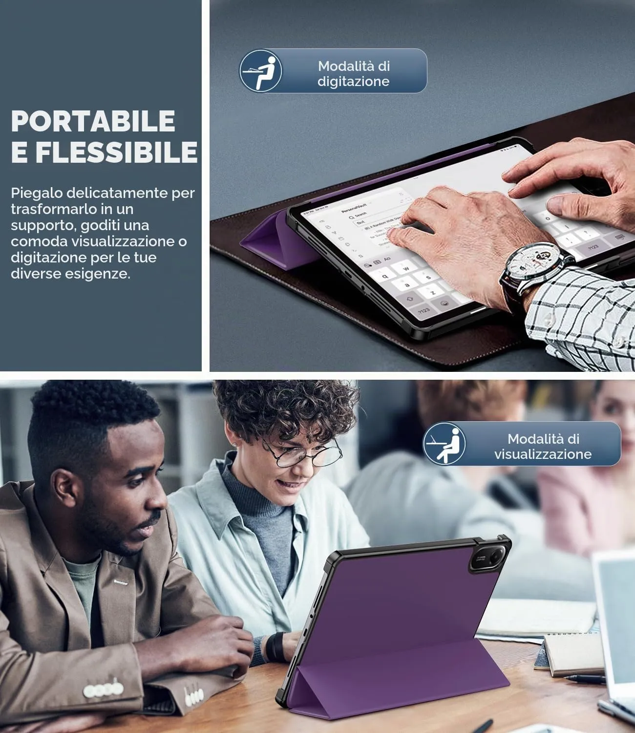 TiMOVO Cover per Xiaomi Redmi Pad 2 11 Pollici 2025,Viola Profondo - immagine 4