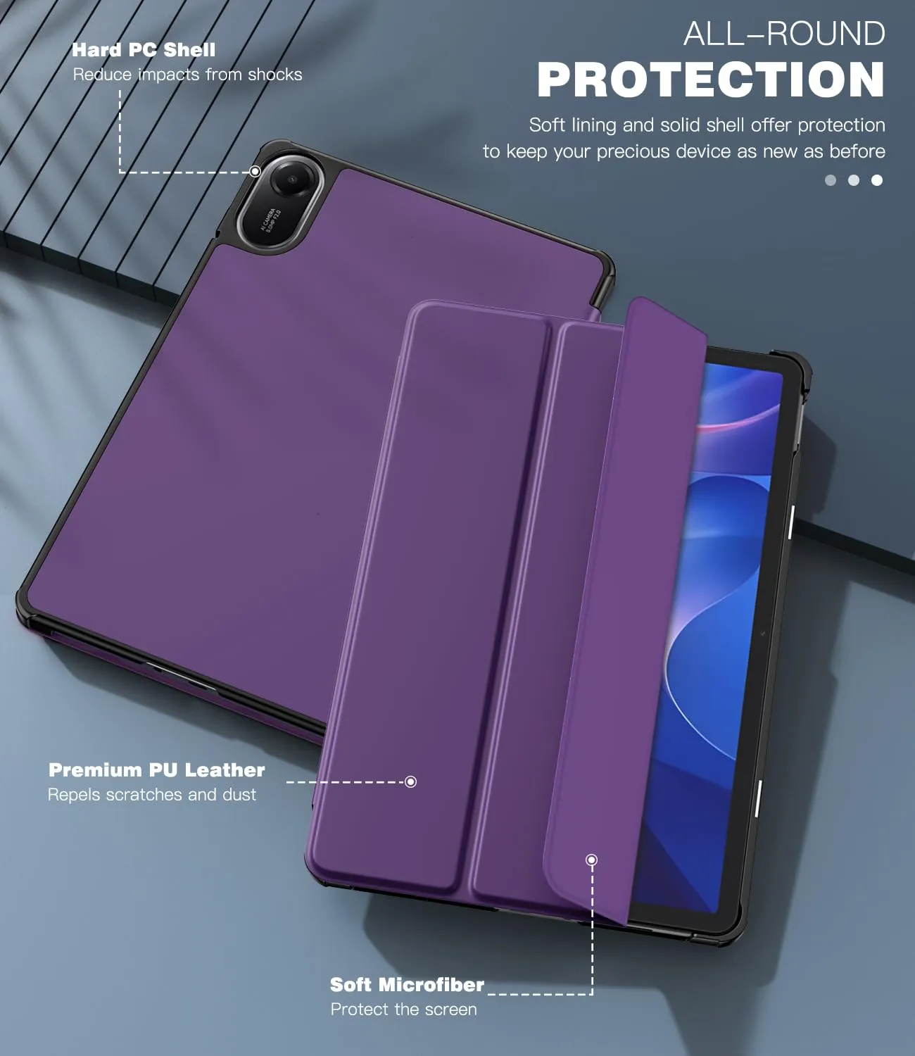 TiMOVO Cover per Xiaomi Redmi Pad 2 11 Pollici 2025,Viola Profondo - immagine 6