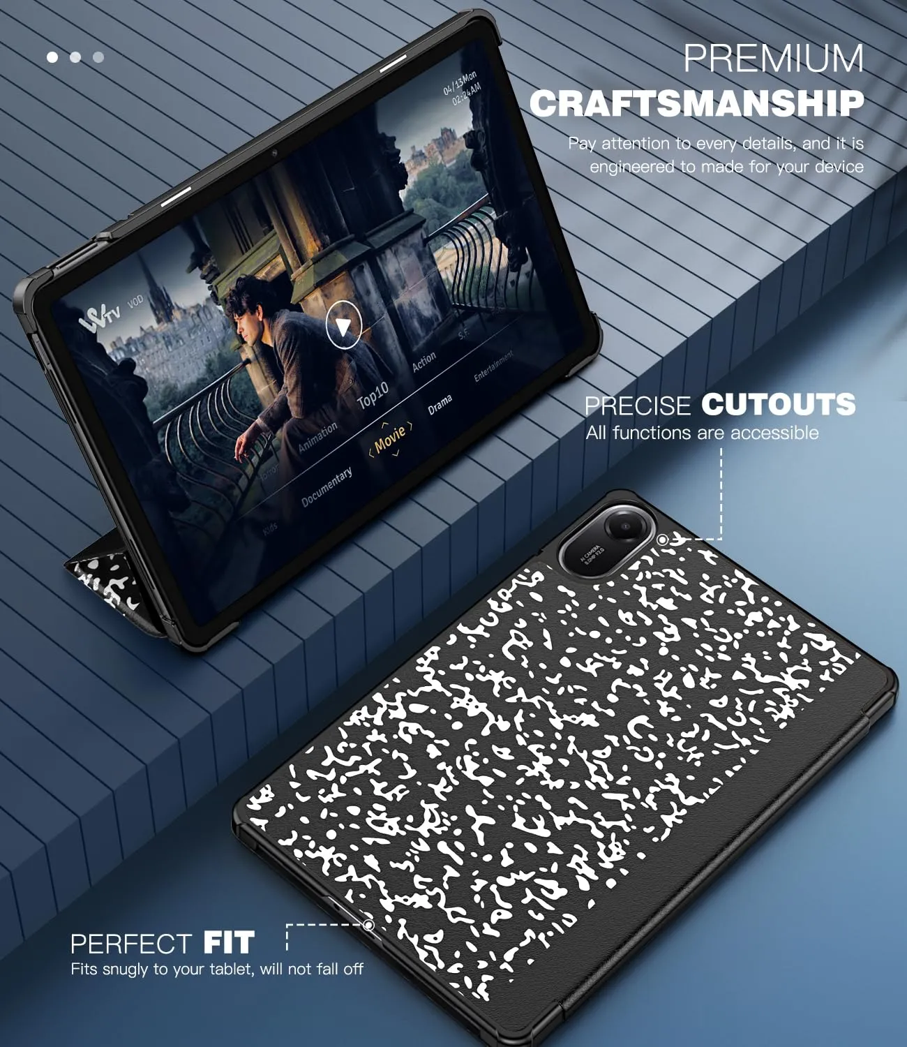 TiMOVO Cover per Xiaomi Redmi Pad 2 11 Pollici 2025, Quaderno Nero - immagine 3
