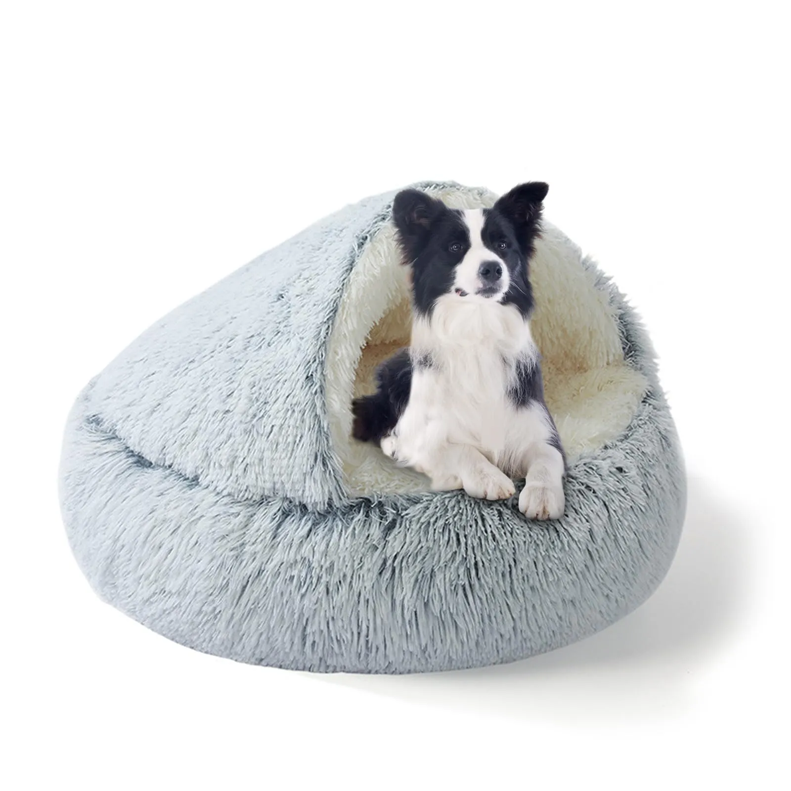 YAGE Letto per cani di taglia grande 80 cm, con cappuccio e supporti - Morbido letto rilassante per animali domestici Adatto per animali domestici di peso inferiore a 20 kg Lavabile in lavatrice - immagine 1