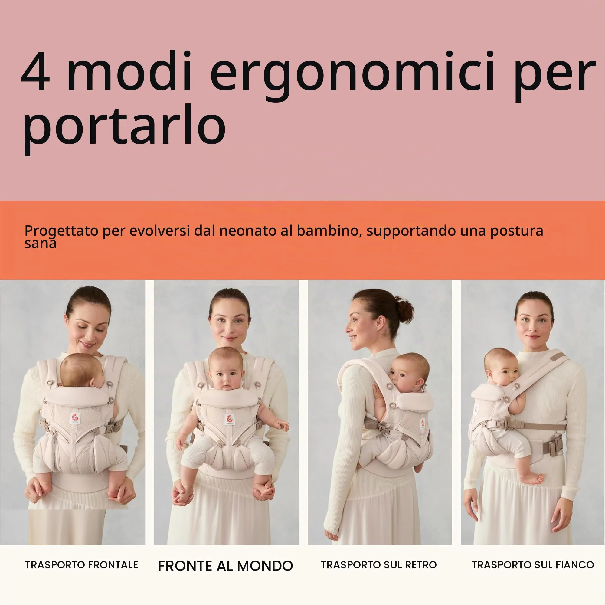 Ergobaby Marsupio Omni Classic per neonati e bambini 0 a 48 mesi - immagine 5