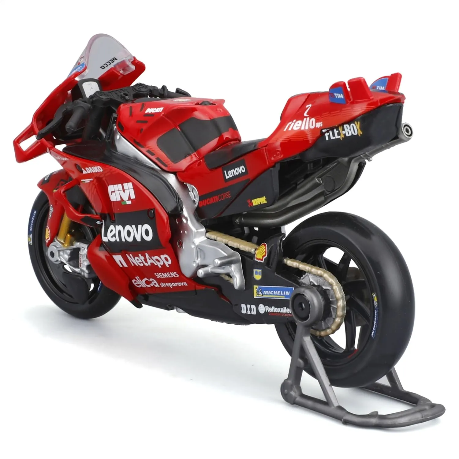 Maisto - Ducati Lenovo Team 2024 Bagnaia #1, Scala 1:18, Moto Diecast da Collezione con Dettagli Realistici, Licenza Ufficiale Ducati, Replica MotoGP Francesco Bagnaia, Età Consigliata 3+ Anni - immagine 3