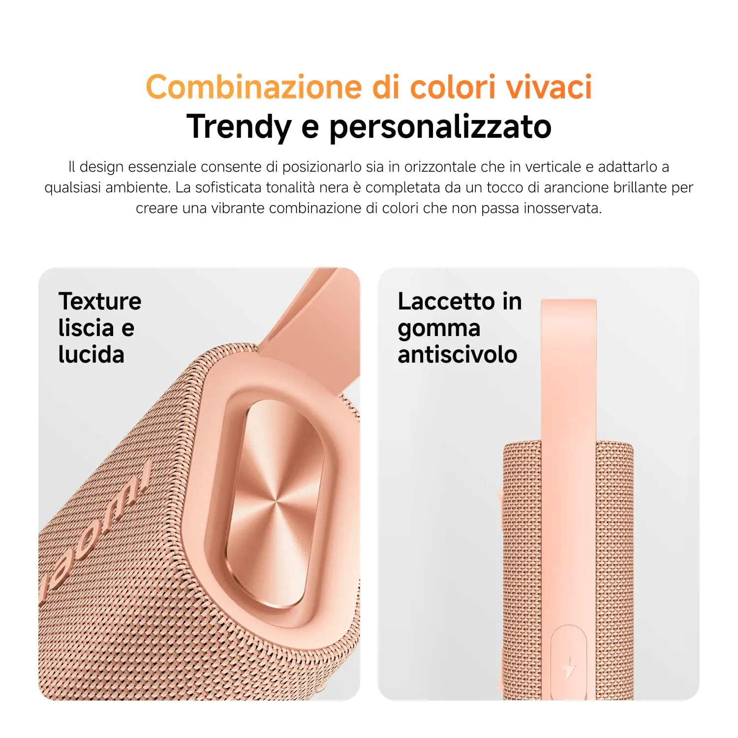 XIAOMI Sound Pocket Cassa Bluetooth Portatile 5W, Design Mini Compatto, 10 Ore di Autonomia, IP67 Waterproof, TWS Pairing, Bluetooth 5.4, per Outdoor e Viaggi, Rosa - immagine 5