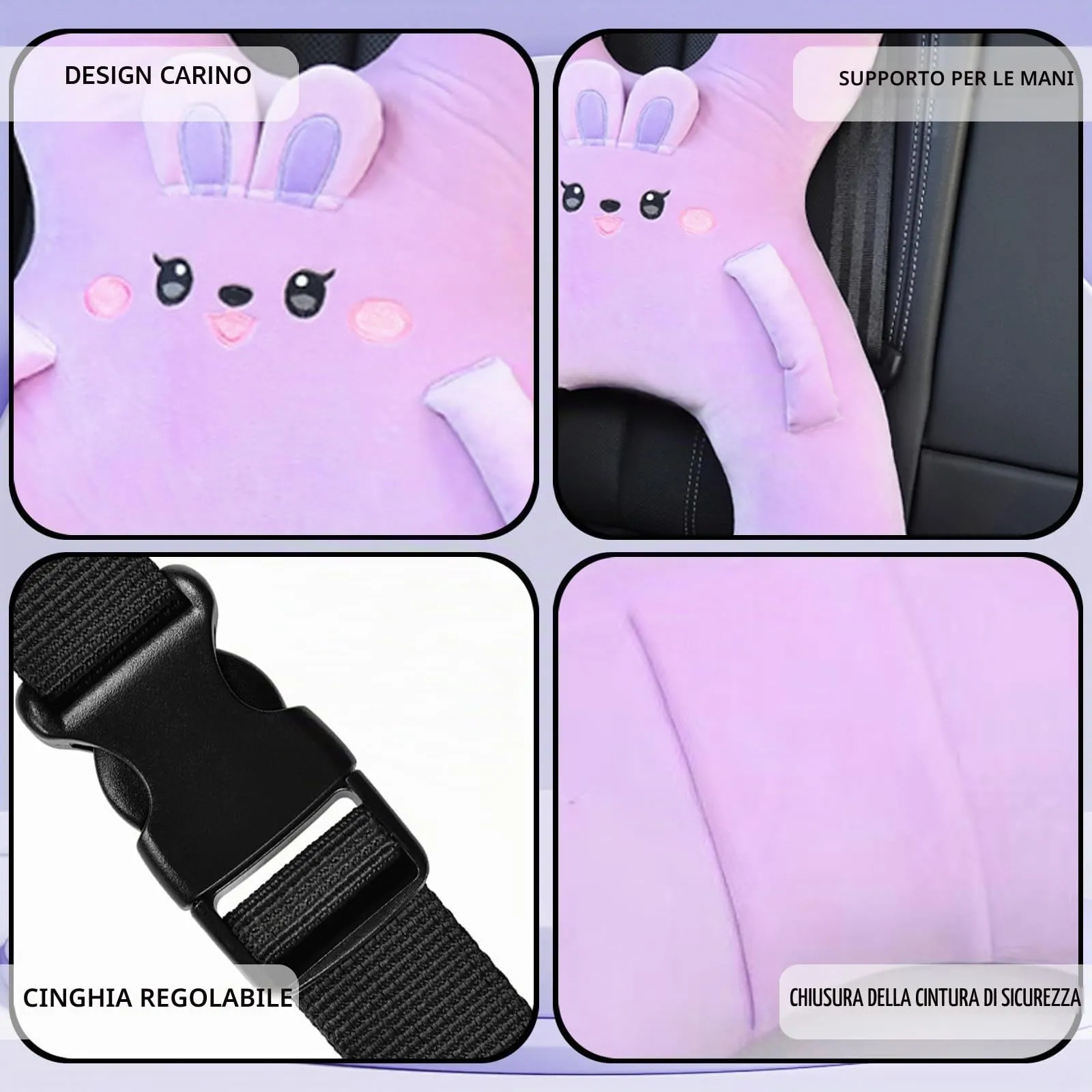 AUNGCSHE Cuscino da viaggio a forma di H per bambini - Adatto per viaggi, auto, aereo, treno, viaggi in auto, viaggi in macchina, treni, viaggi in auto - immagine 4