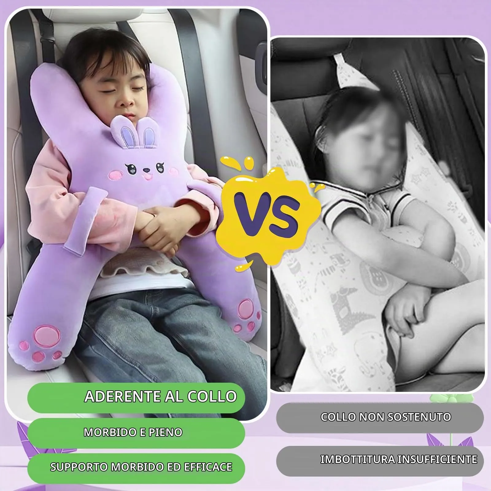AUNGCSHE Cuscino da viaggio a forma di H per bambini - Adatto per viaggi, auto, aereo, treno, viaggi in auto, viaggi in macchina, treni, viaggi in auto - immagine 6