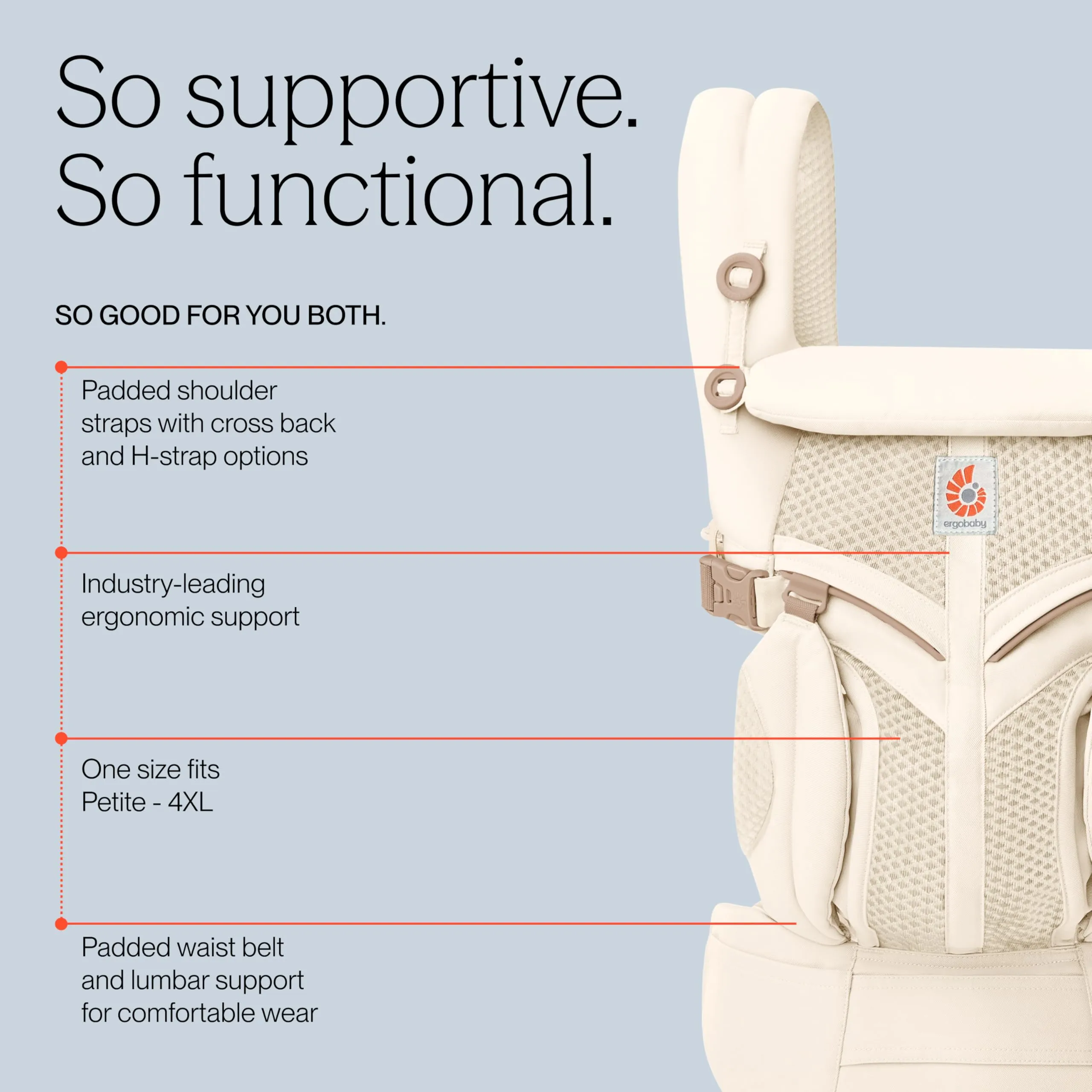 Ergobaby Marsupio Omni Classic per neonati e bambini 0 a 48 mesi - immagine 4