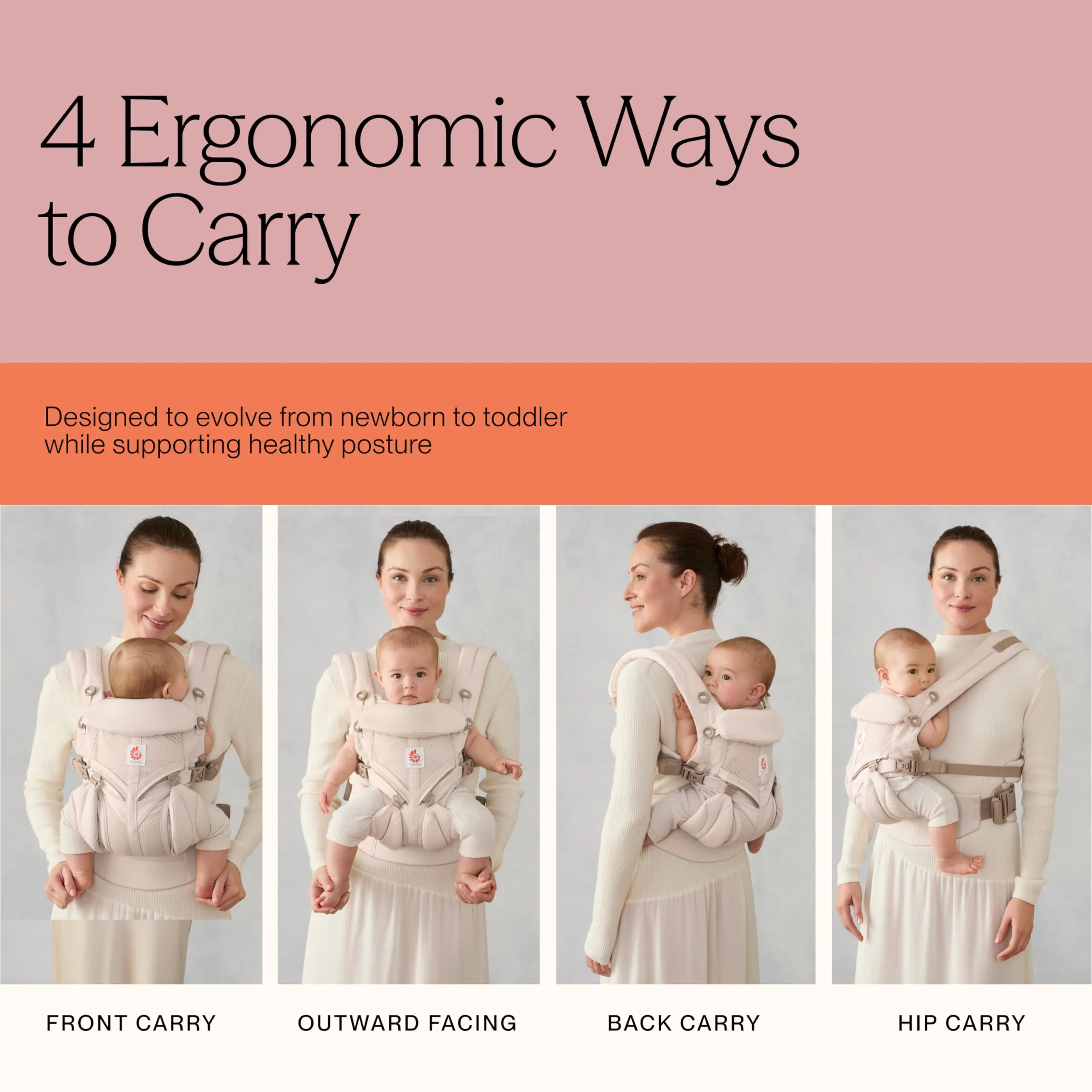 Ergobaby Marsupio Omni Classic per neonati e bambini 0 a 48 mesi - immagine 5
