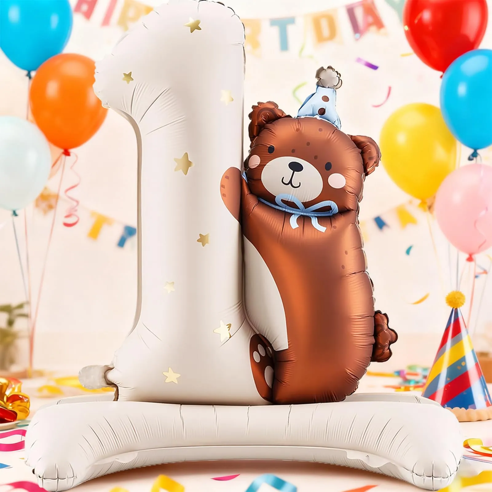 Palloncini Compleanno 1 Anno Bimbo, Palloncini a Forma di Orso - immagine 4