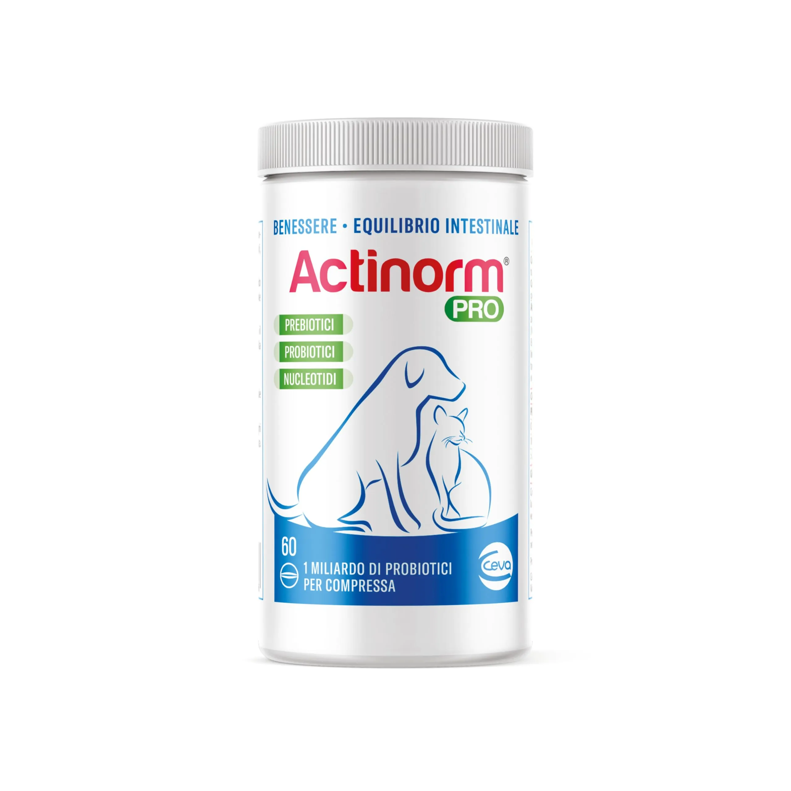 Actinorm Pro - Bioregolatore naturale della funzionalità intestinale per cani e gatti, 60 Compresse - immagine 1