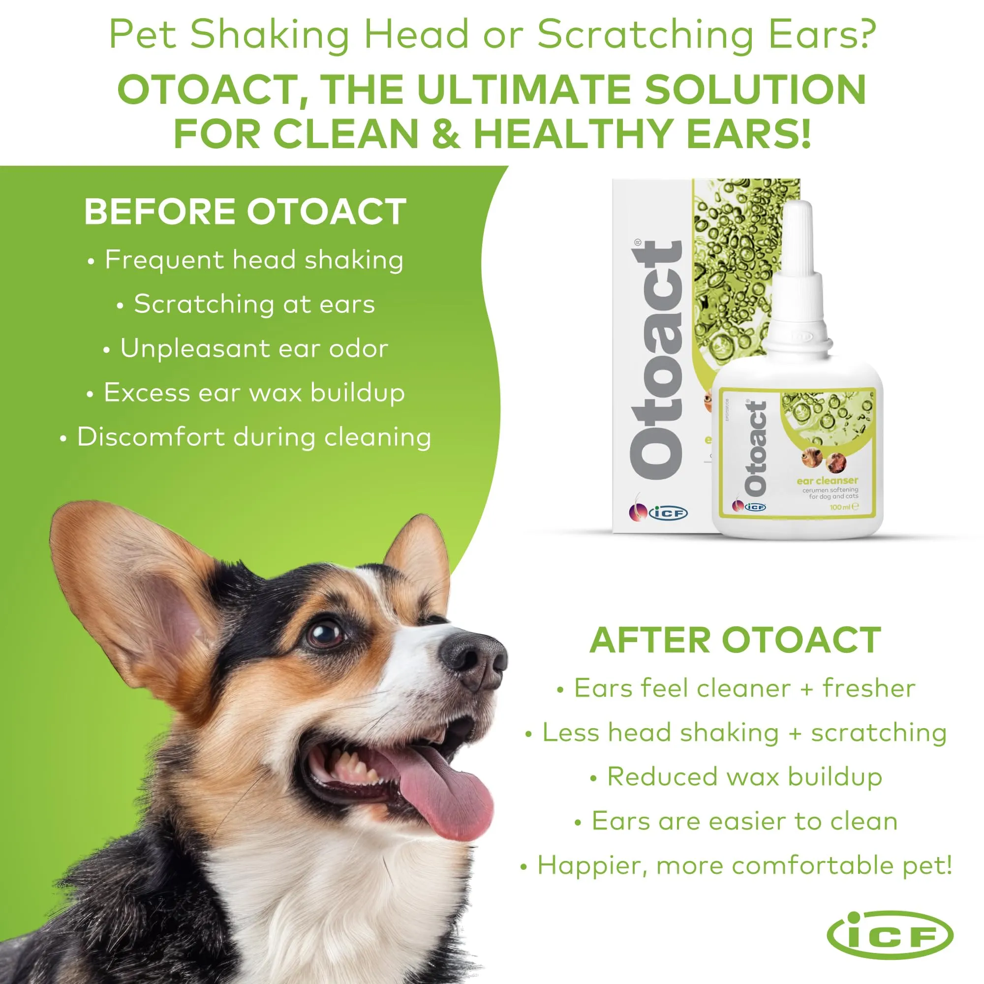 Otoact, detergente auricolare ceruminolitico per cani e gatti, 100ml - immagine 2