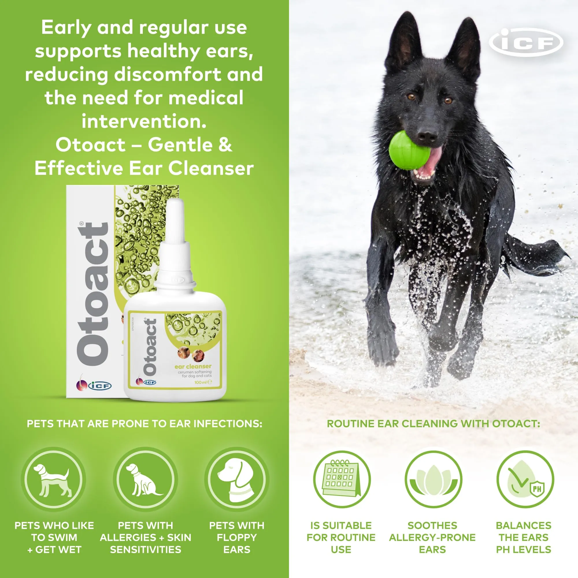 Otoact, detergente auricolare ceruminolitico per cani e gatti, 100ml - immagine 4
