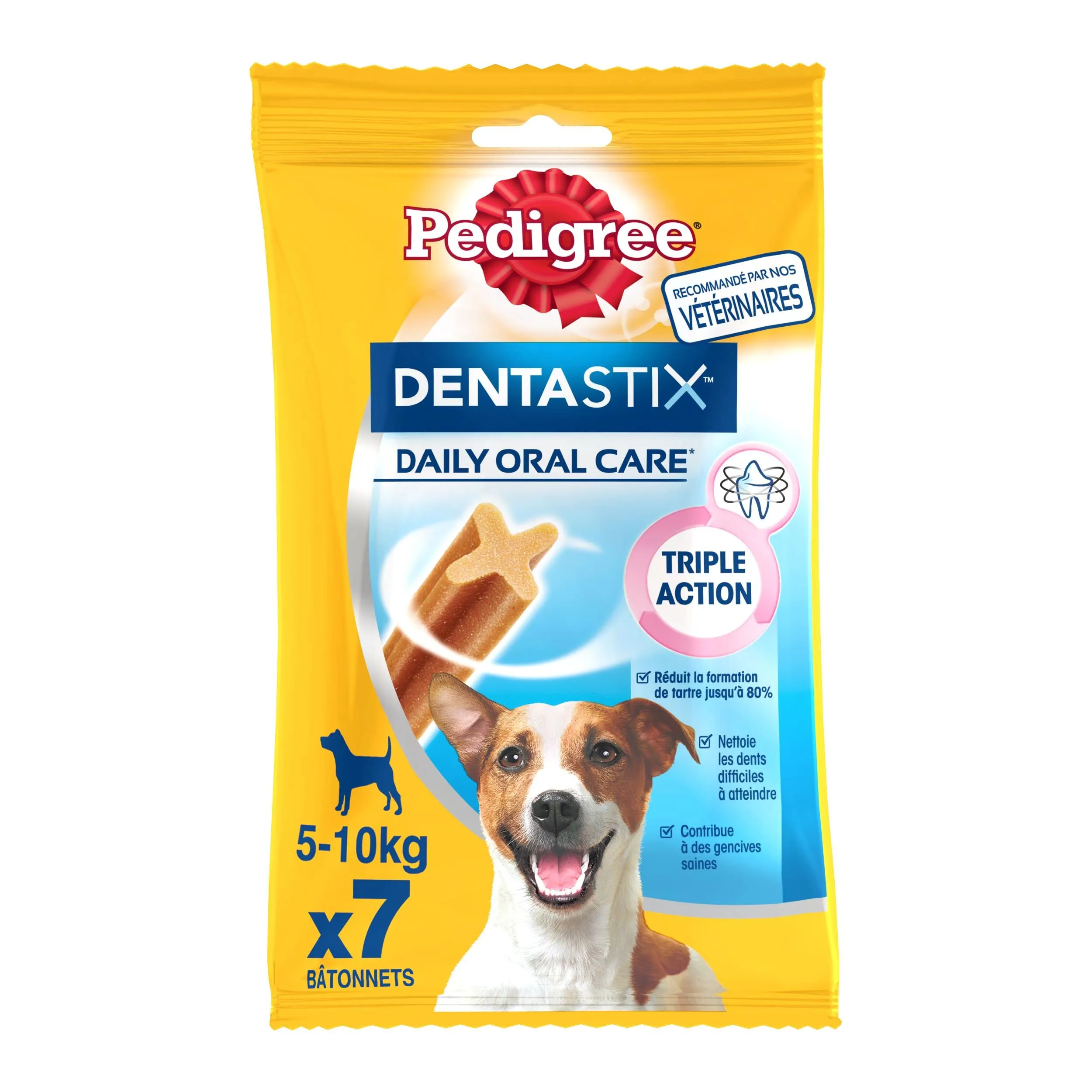Pedigree DentaStix Daily Oral Care - Bastoncini da masticare per cani di piccola taglia - Per una buona igiene orale - 10 confezioni da 7 bastoncini - immagine 1
