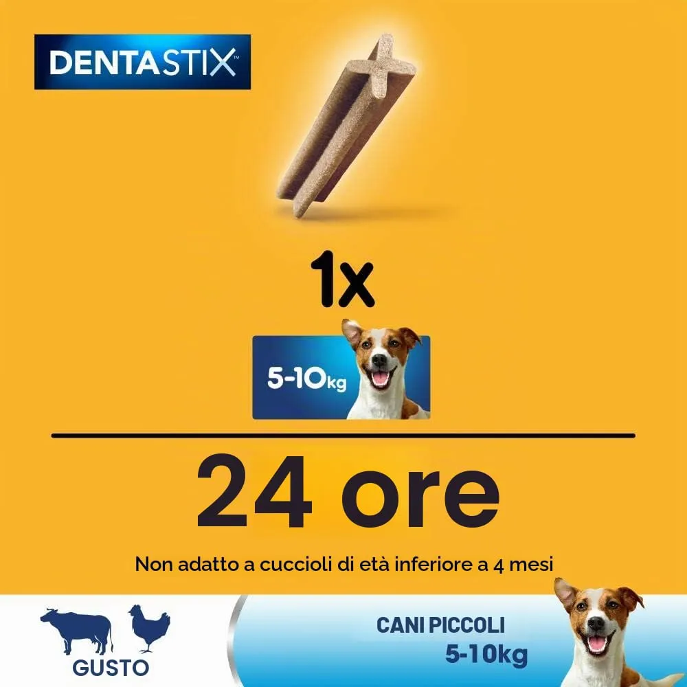 Pedigree DentaStix Daily Oral Care - Bastoncini da masticare per cani di piccola taglia - Per una buona igiene orale - 10 confezioni da 7 bastoncini - immagine 5