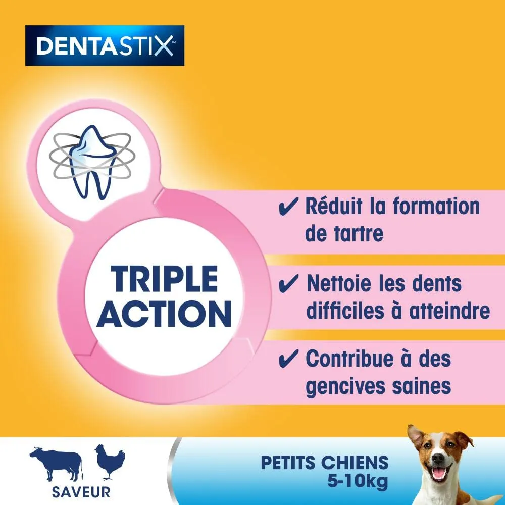 Pedigree DentaStix Daily Oral Care - Bastoncini da masticare per cani di piccola taglia - Per una buona igiene orale - 10 confezioni da 7 bastoncini - immagine 7