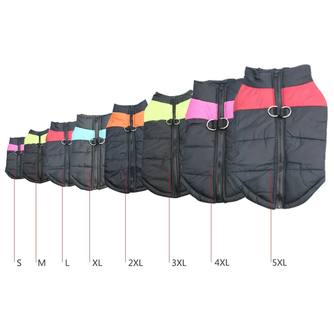 Idepet Cappottino invernale impermeabile, per cane/gatto taglia piccola, media e grande, S M L XL XXL 3XL 4XL 5XL - immagine 4
