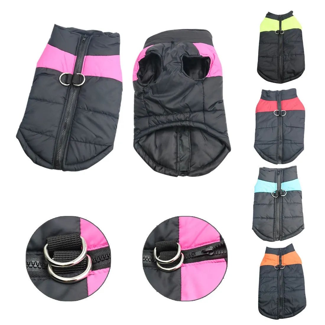 Idepet Cappottino invernale impermeabile, per cane/gatto taglia piccola, media e grande, S M L XL XXL 3XL 4XL 5XL - immagine 3