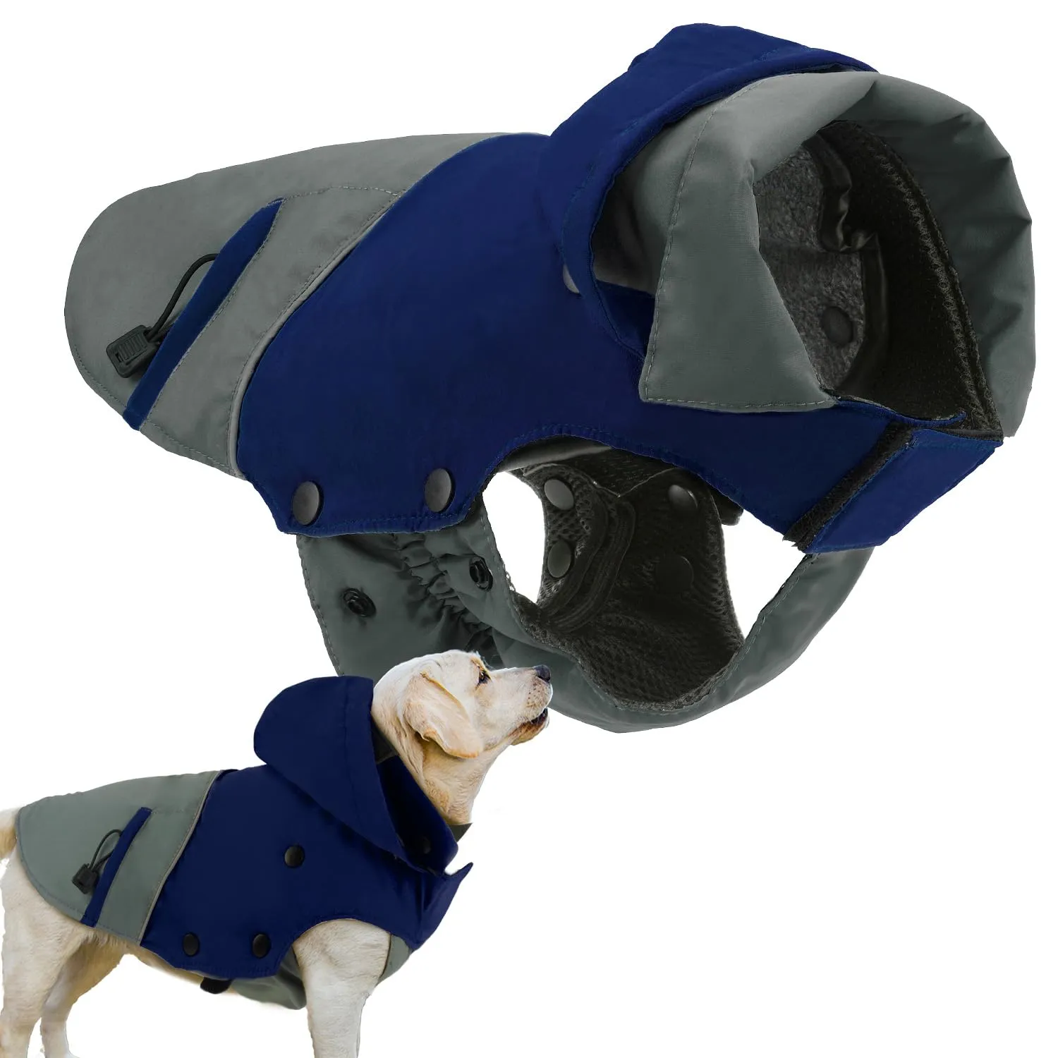 PETLOFT Giacca Invernale per Cani, Resistente Cappotto Invernale Riflettente con Fodera in pile Rimovibile - immagine 1