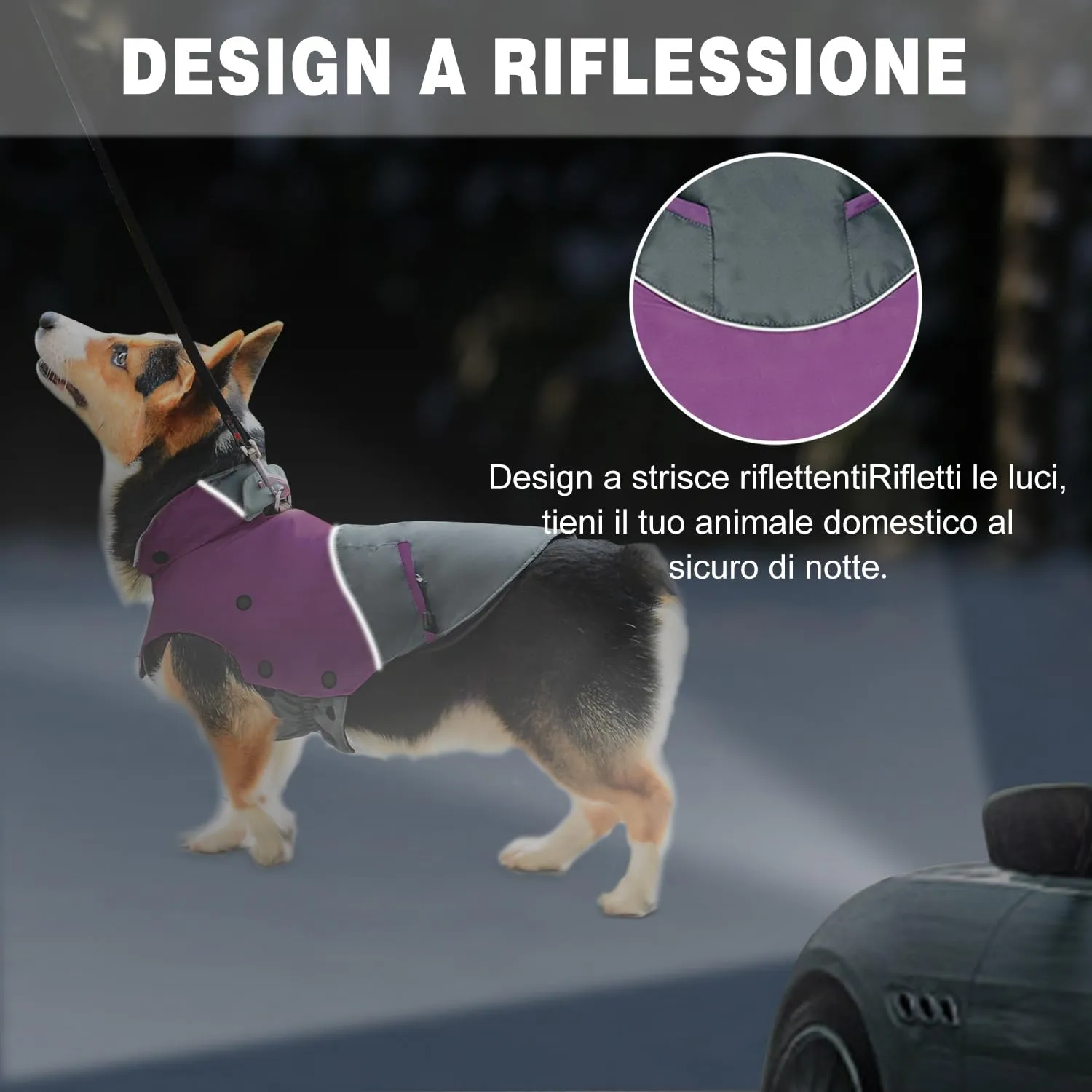 PETLOFT Giacca Invernale per Cani, Resistente Cappotto Invernale Riflettente con Fodera in pile Rimovibile - immagine 6