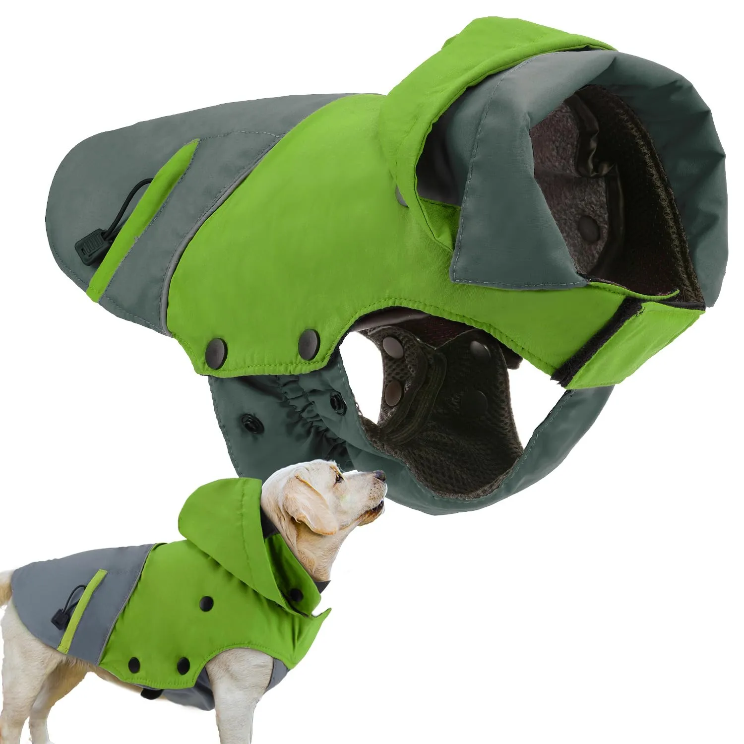 PETLOFT Giacca Invernale per Cani, Riflettente Cappotto Resistente con Fodera in Pile Rimovibile - immagine 1