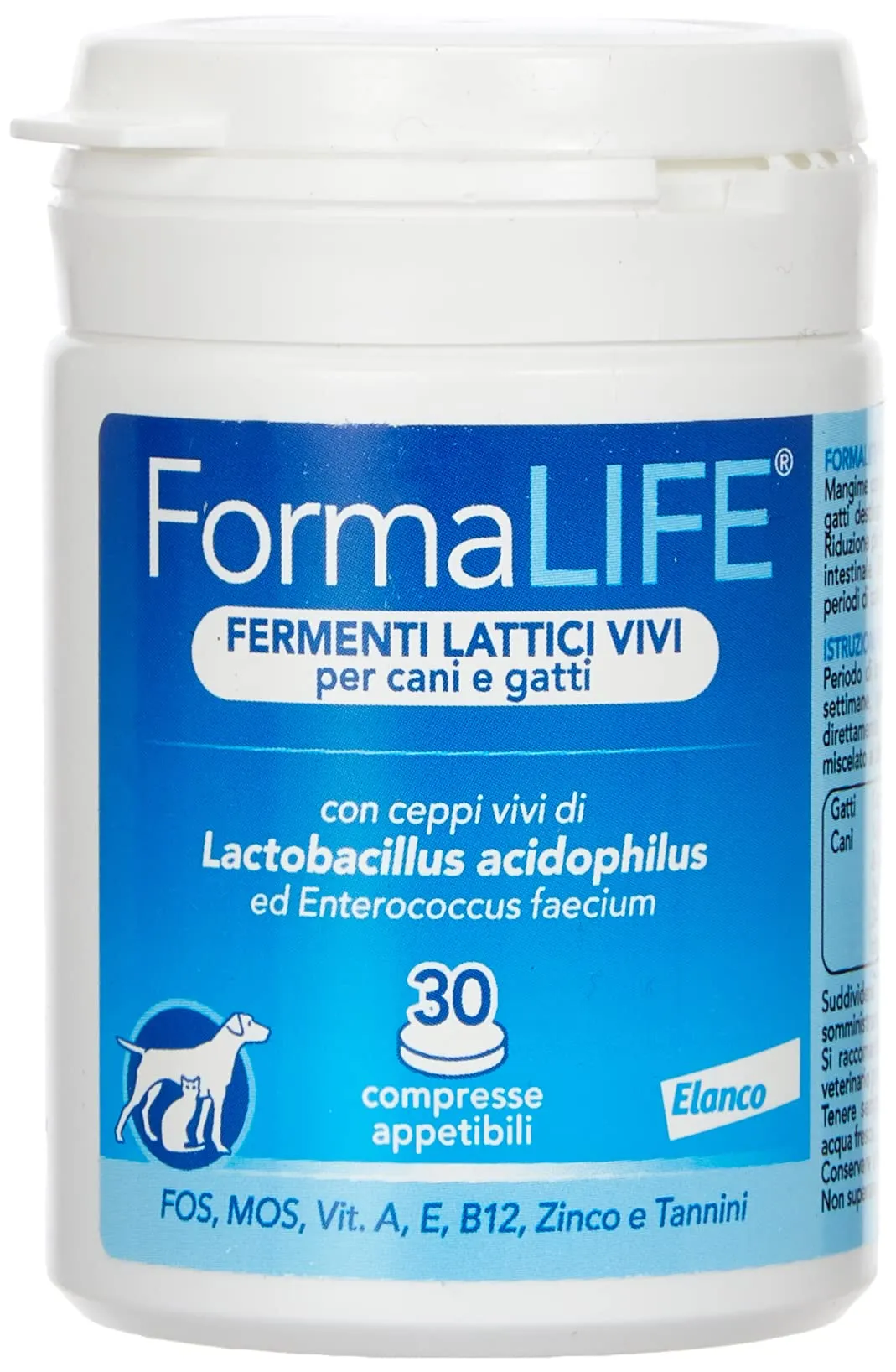 Formalife Fermenti Lattici Vivi per Cani e Gatti, 30 Compresse Appetibili - immagine 1