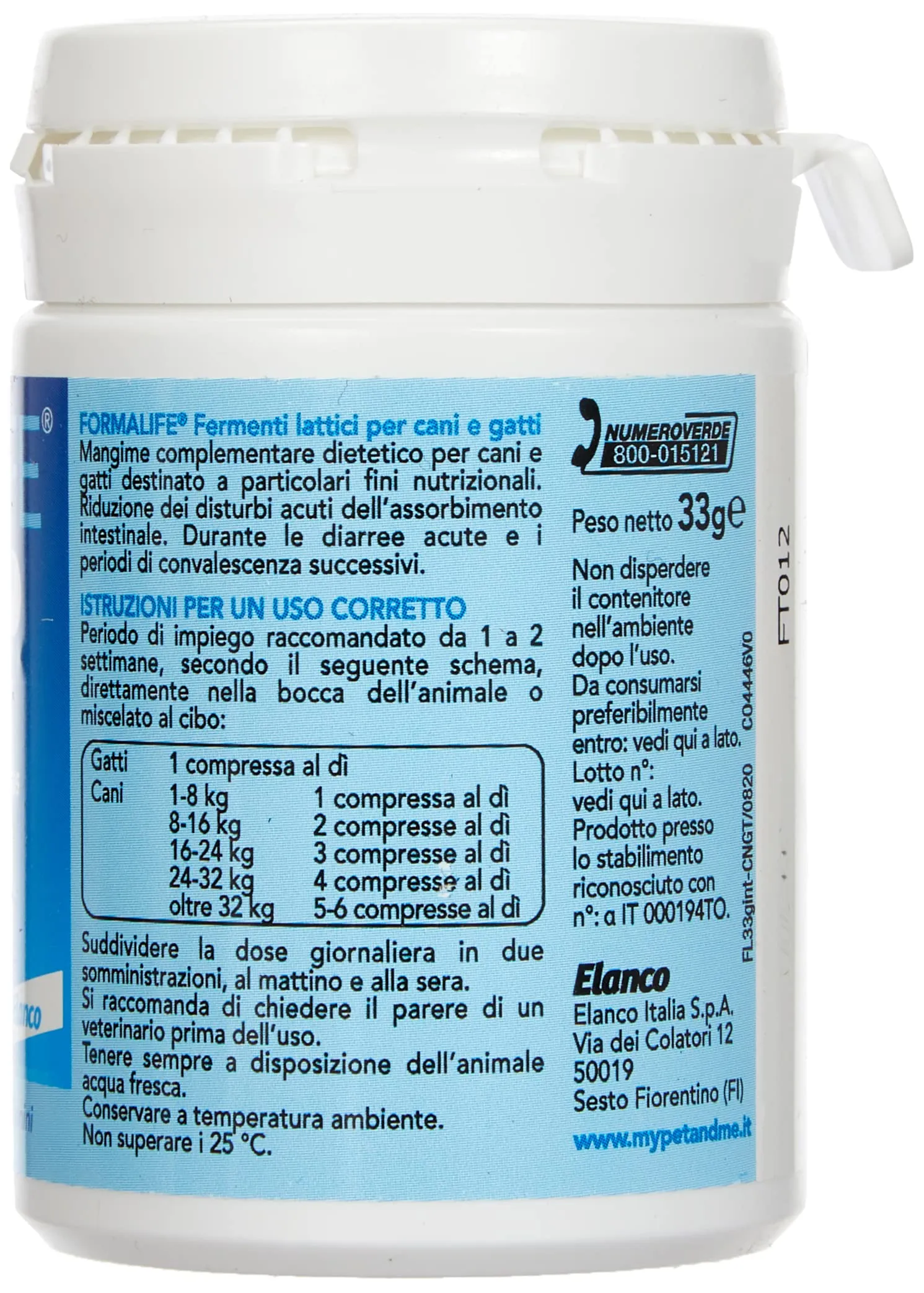 Formalife Fermenti Lattici Vivi per Cani e Gatti, 30 Compresse Appetibili - immagine 4